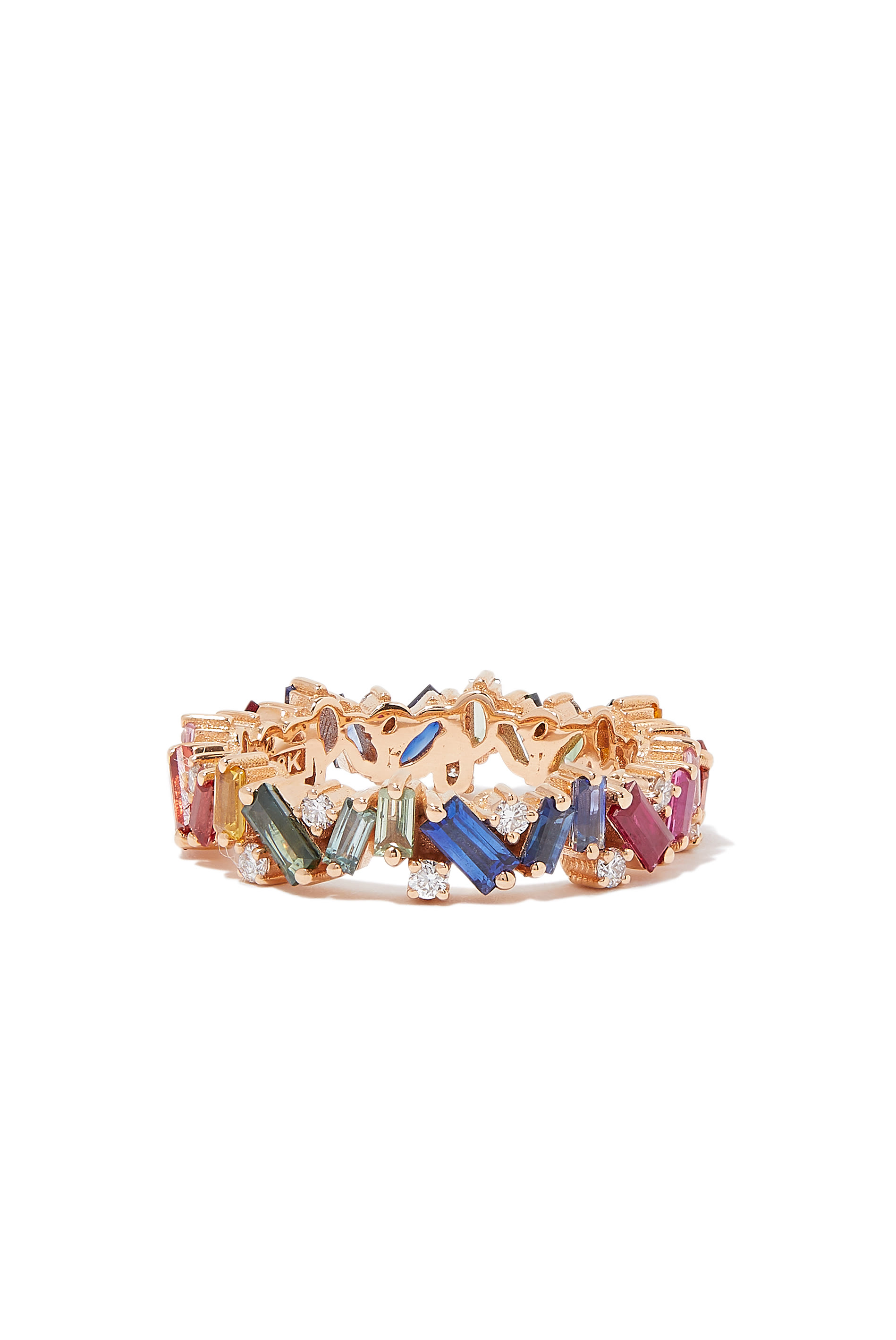 Multi-color Sapphire Frenzy Eternity Band