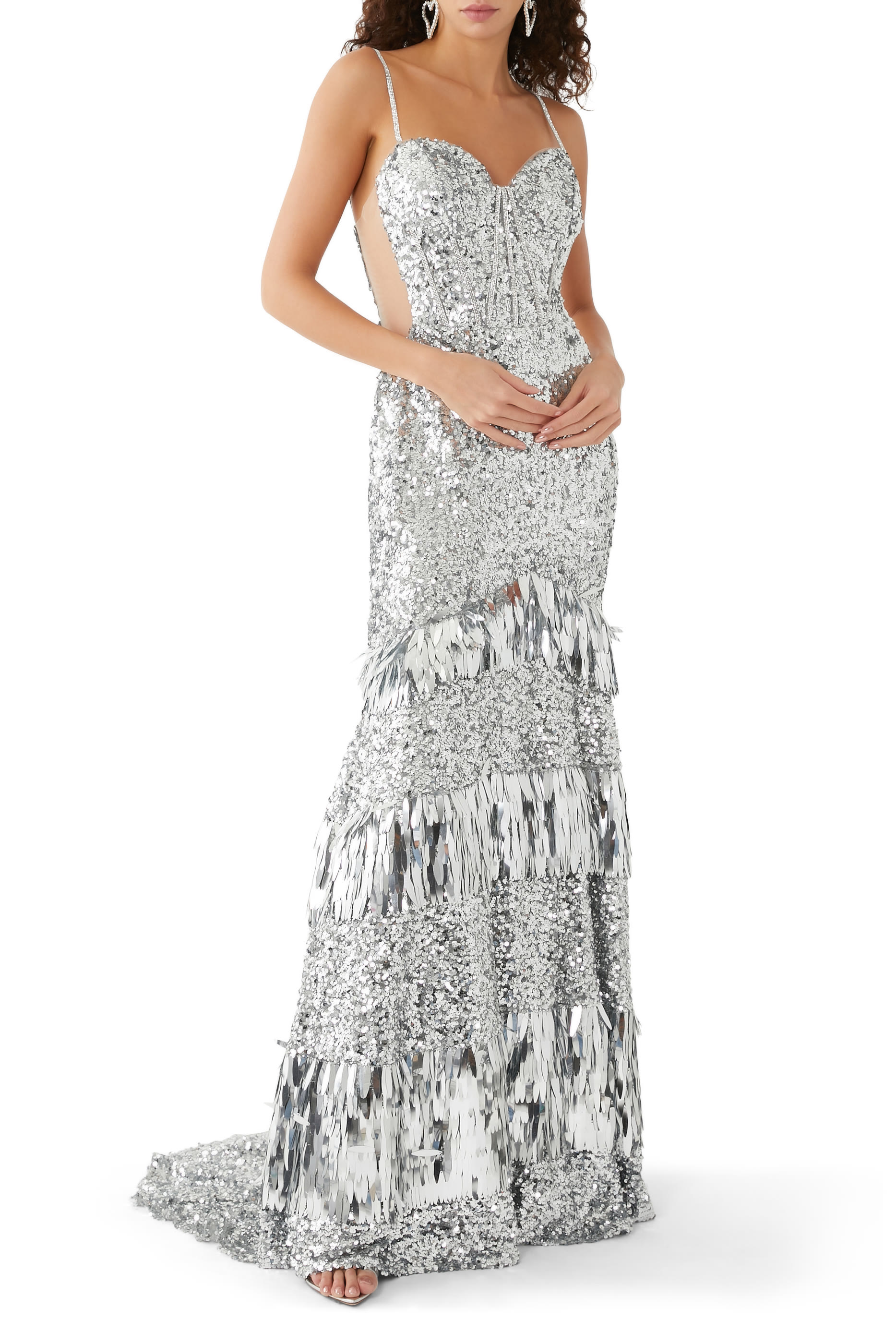 Sleeveless Gown with Open Back