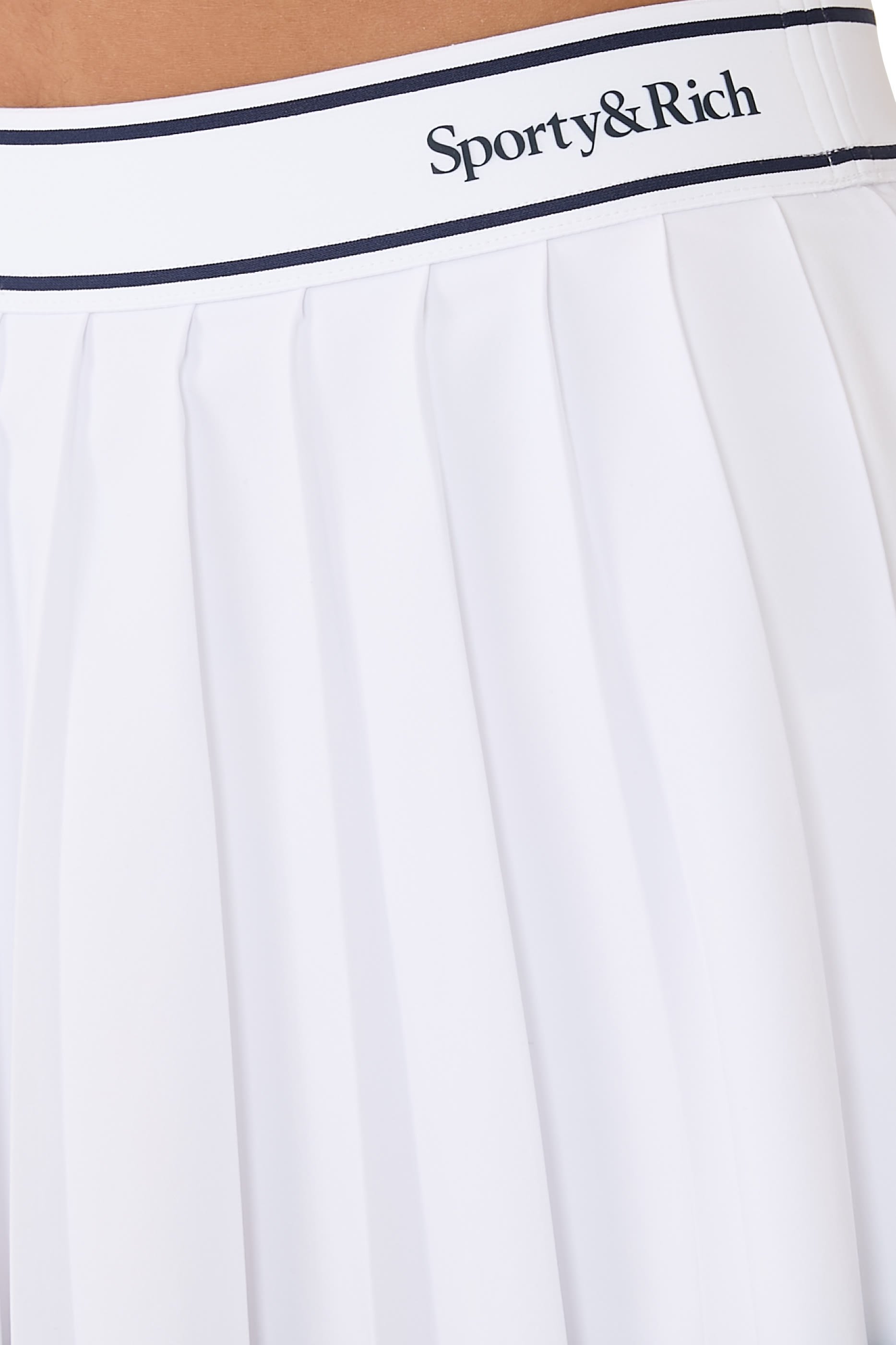 Serif Logo Pleated Skirt