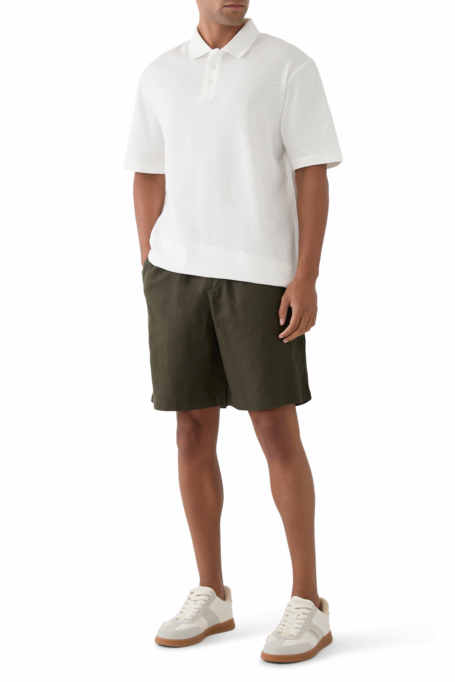 Linen and Lyocell Chino Shorts
