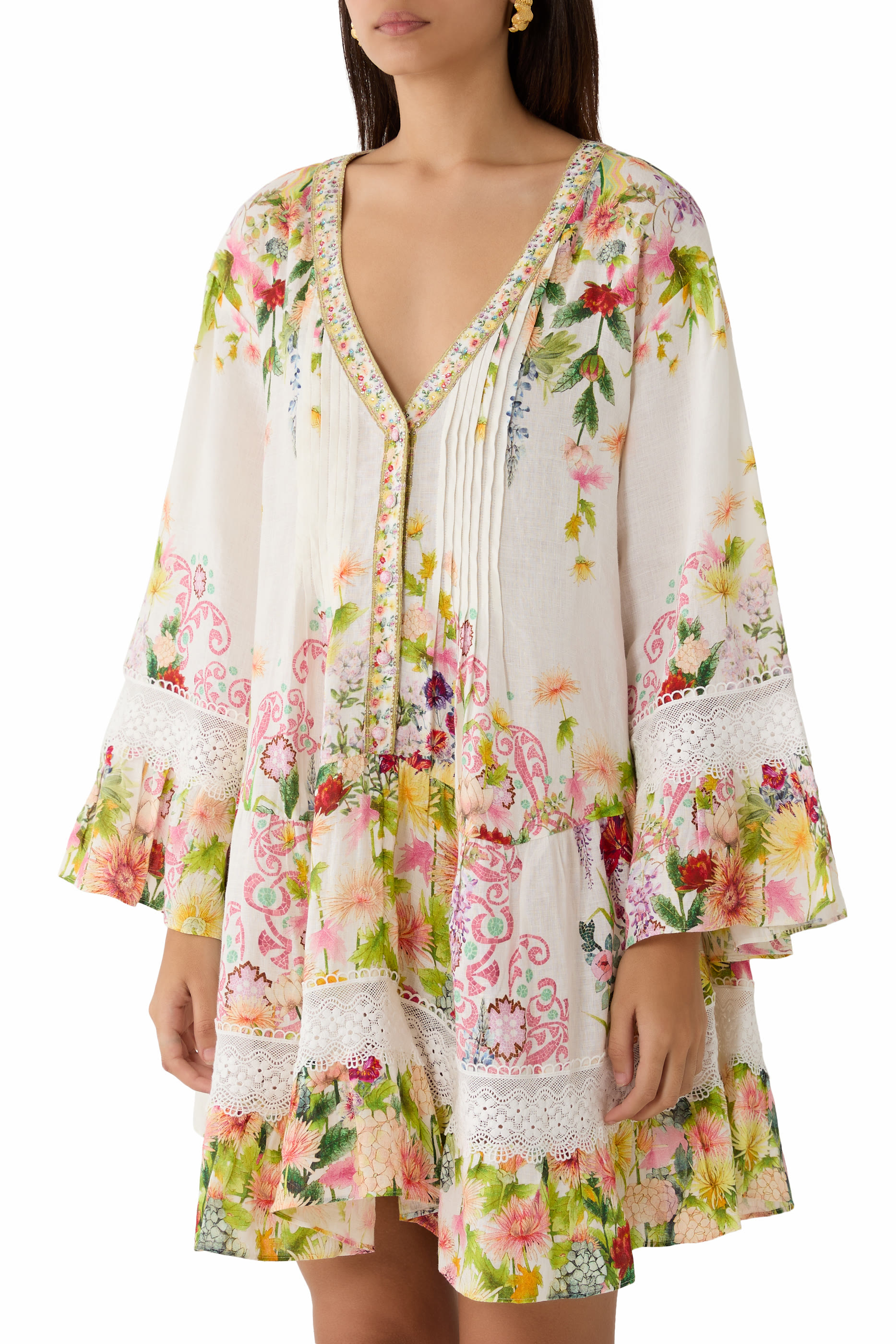 Call Of Catalonia V-Neck Tiered Dress