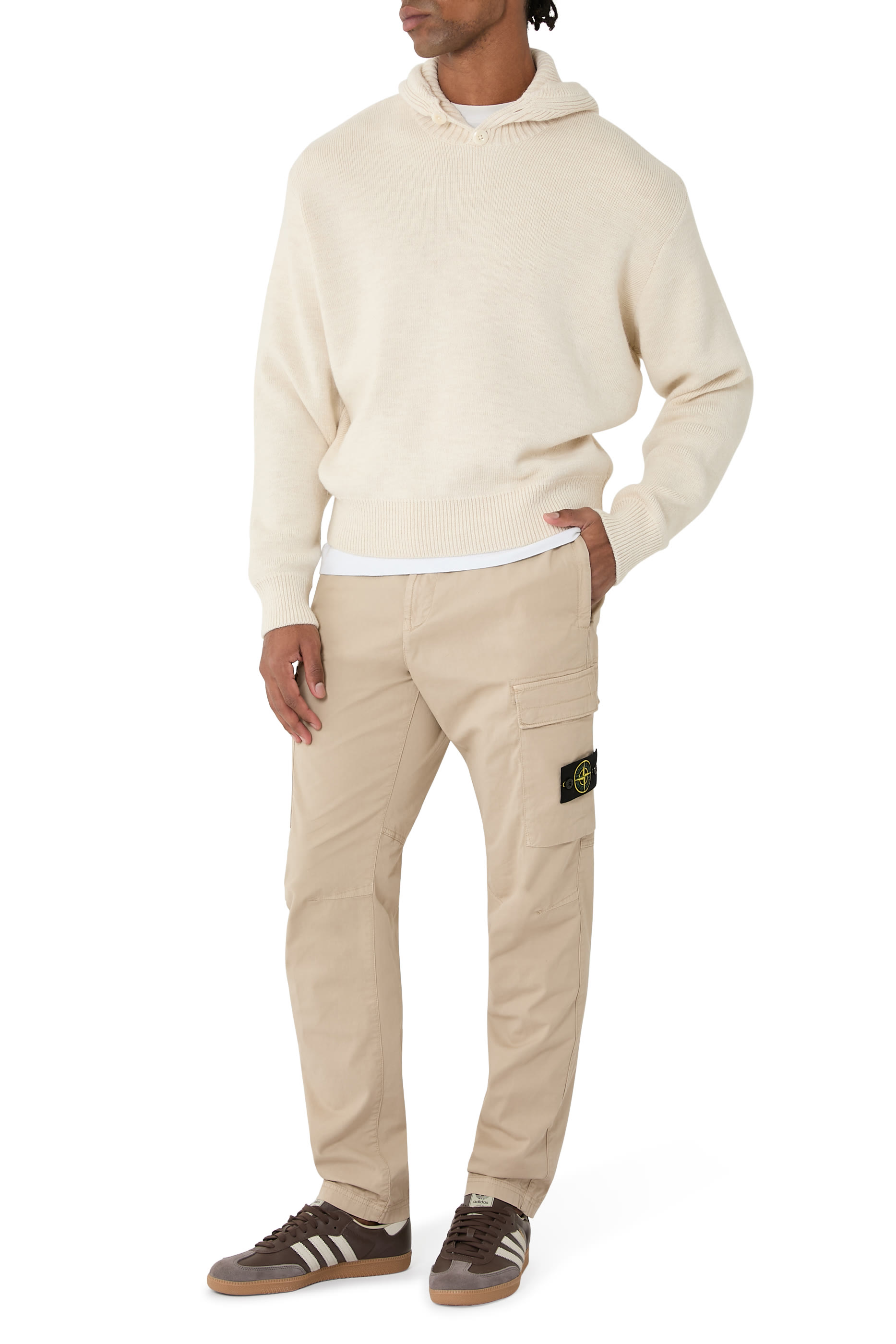 Supima® Cotton Twill Stretch Cargo Trousers