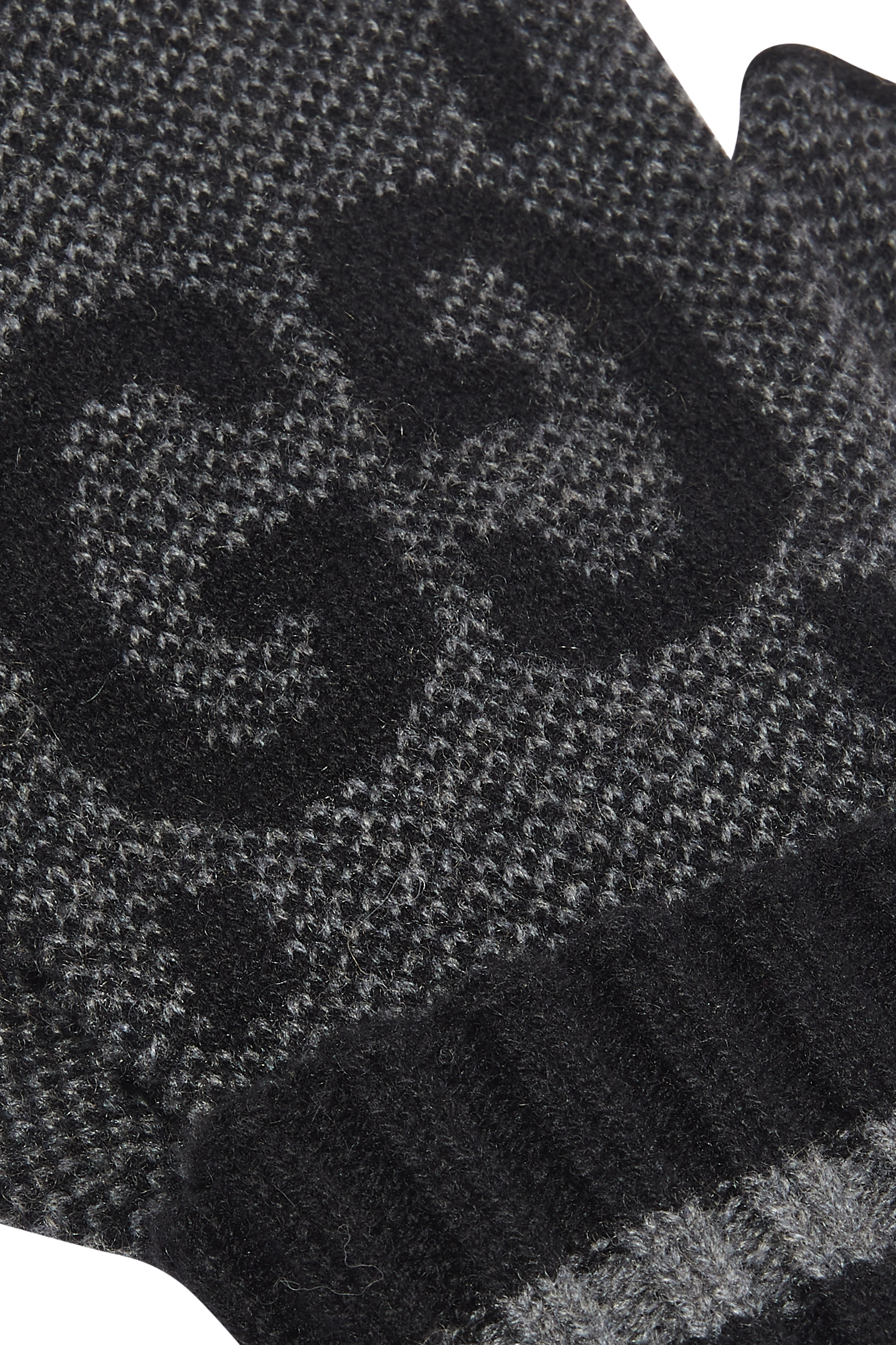 Fingerless Monogrammed Jacquard-Knit Cashmere Gloves