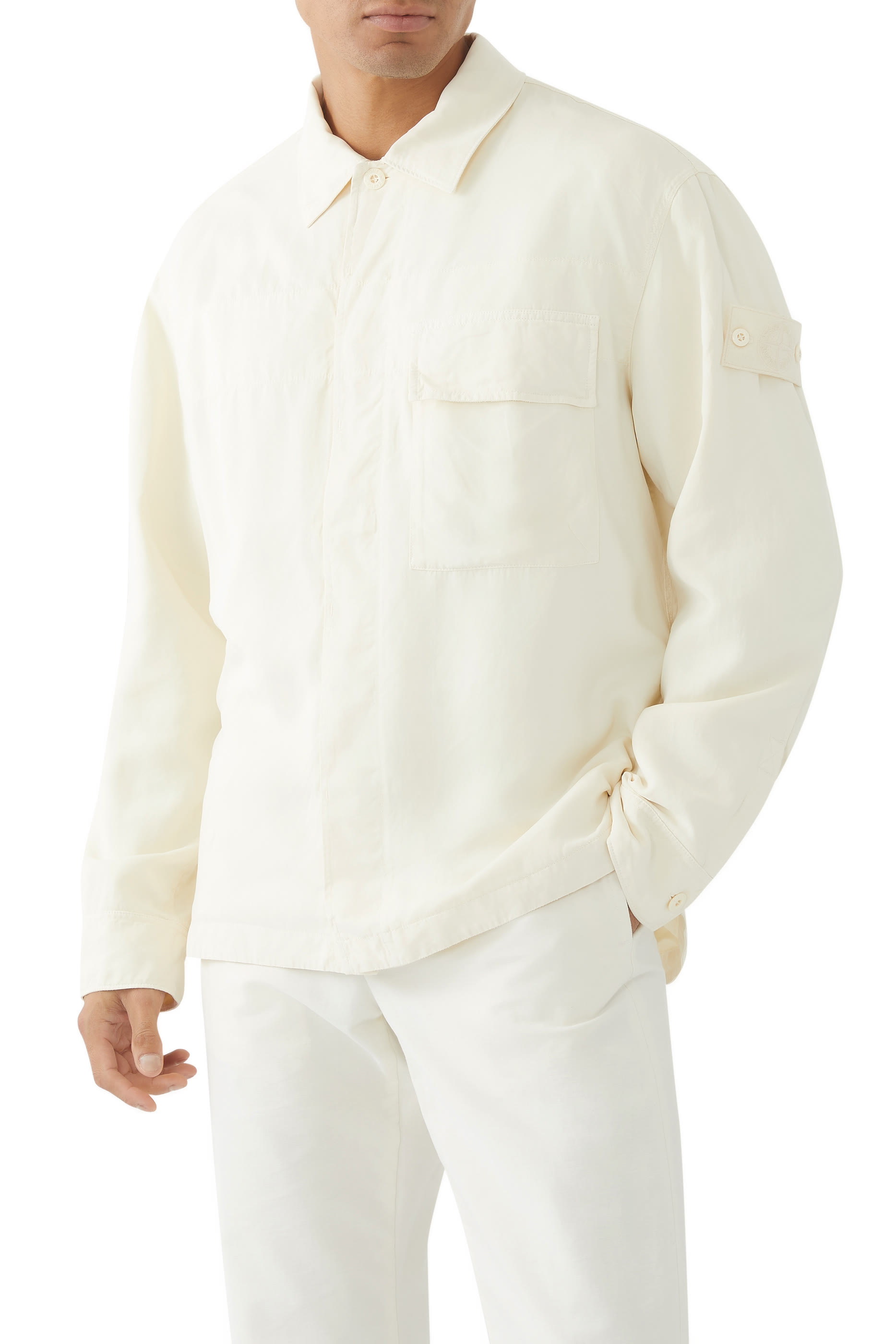 Tonal Logo Badge Overshirt