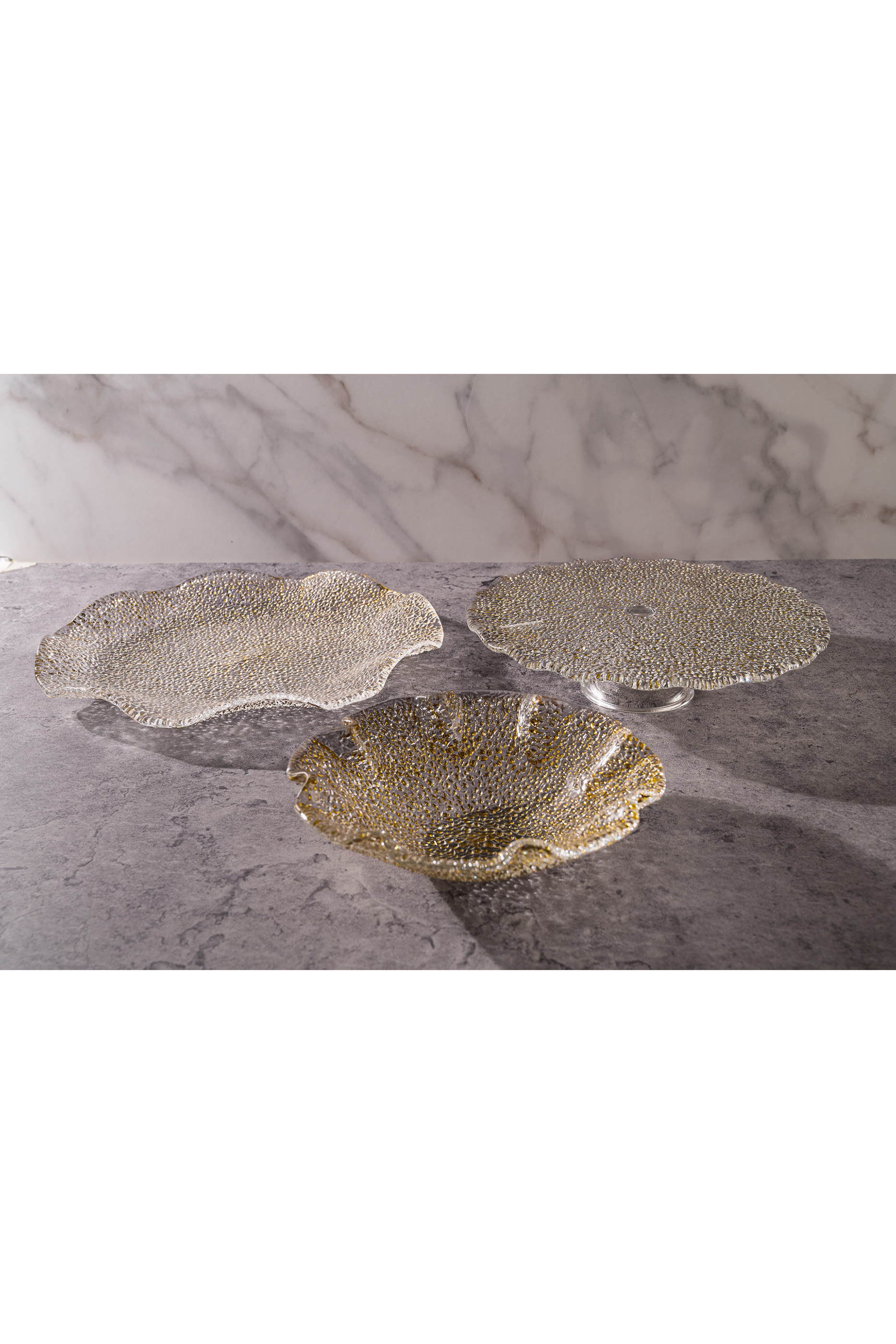 Special Gold Scalloped Bowl