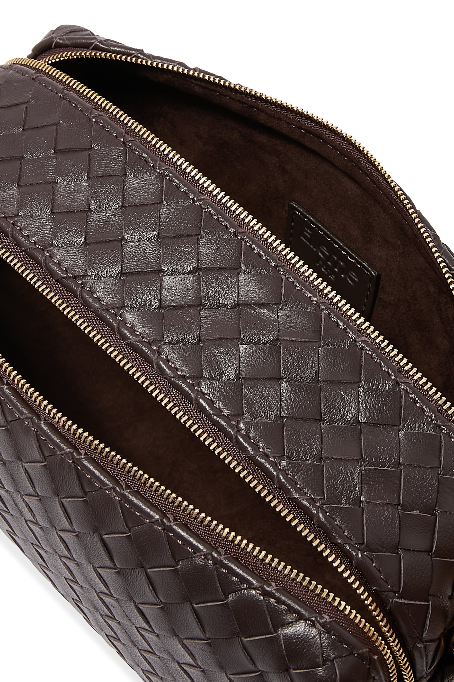 Trousse Chain Woven Leather Bag