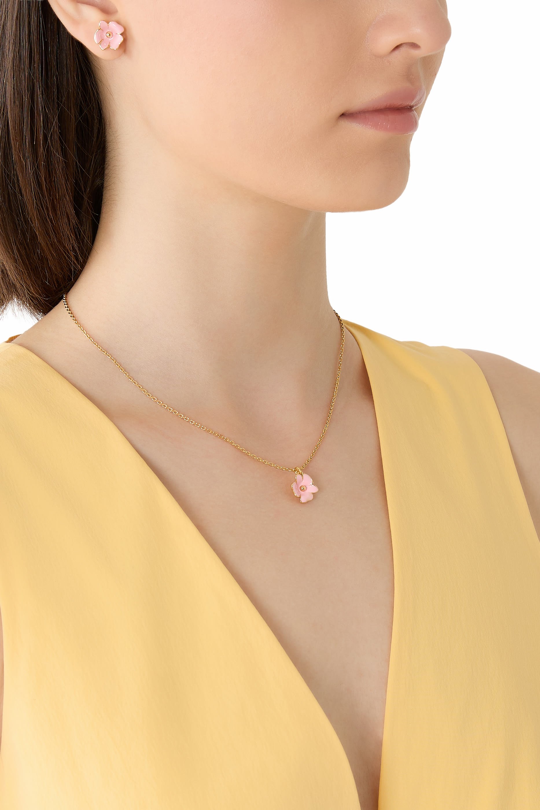 Bloom Flower Pendant, Enamel