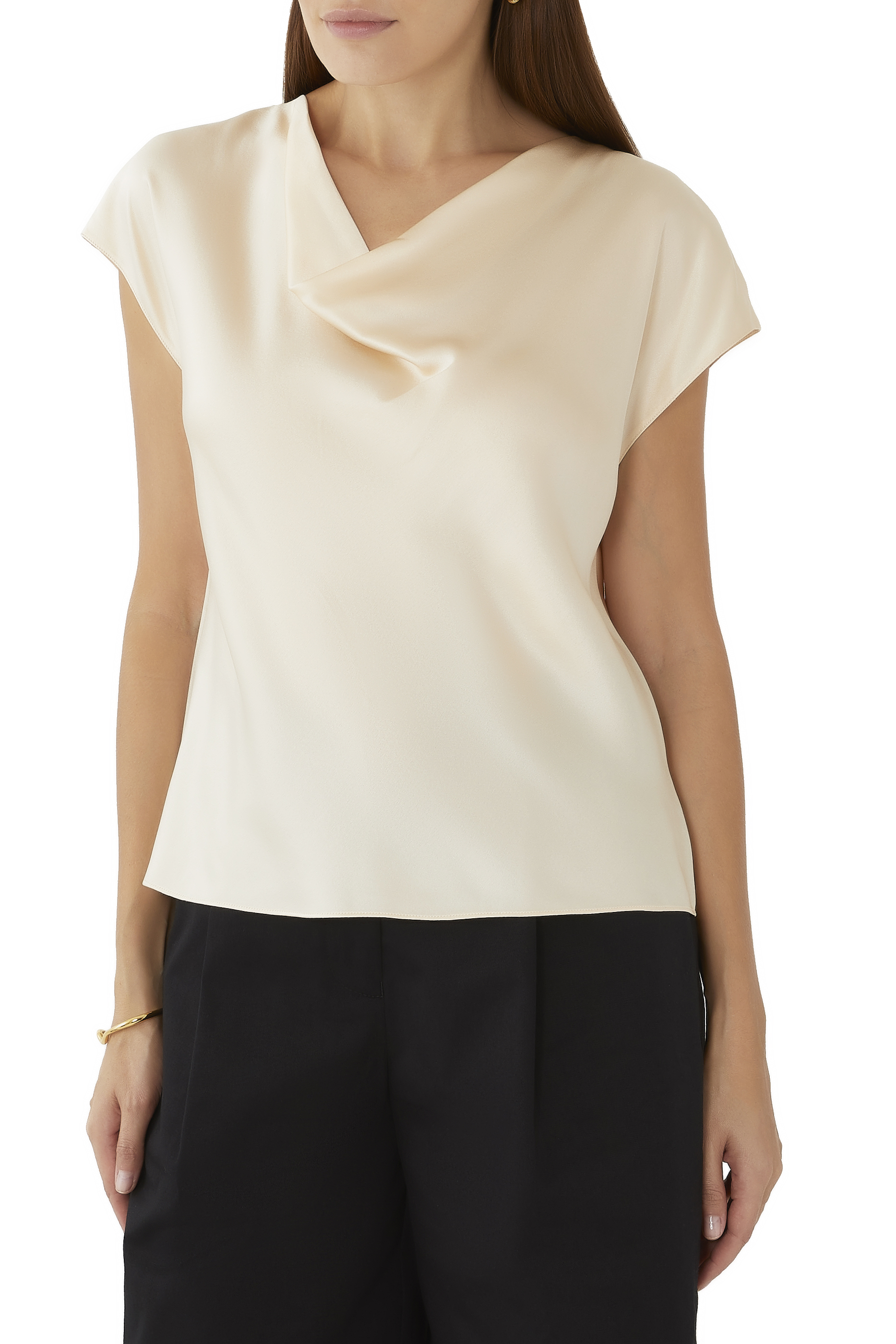 Cowl Neck Silk Top