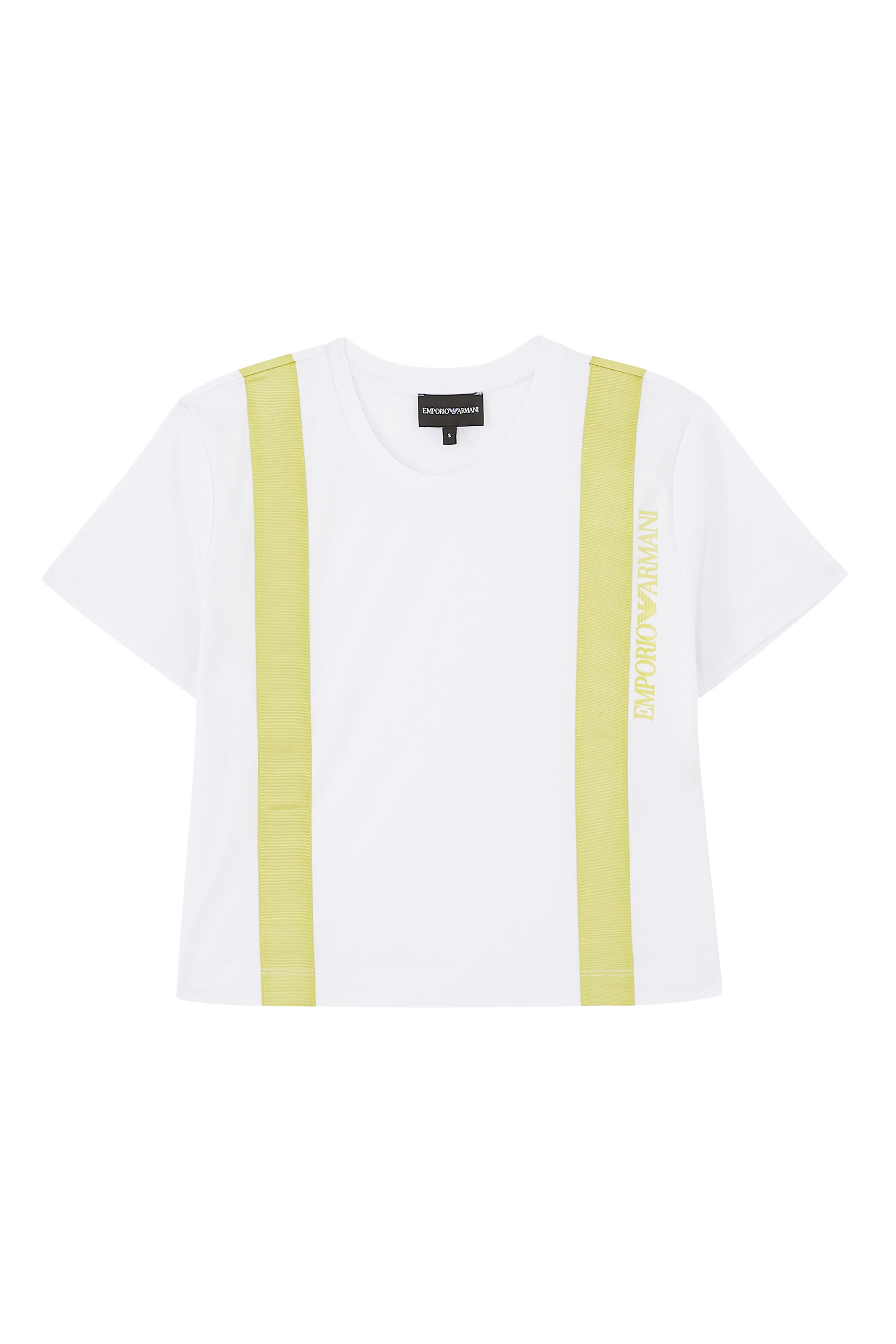 Logo Grosgrain Crop T-Shirt
