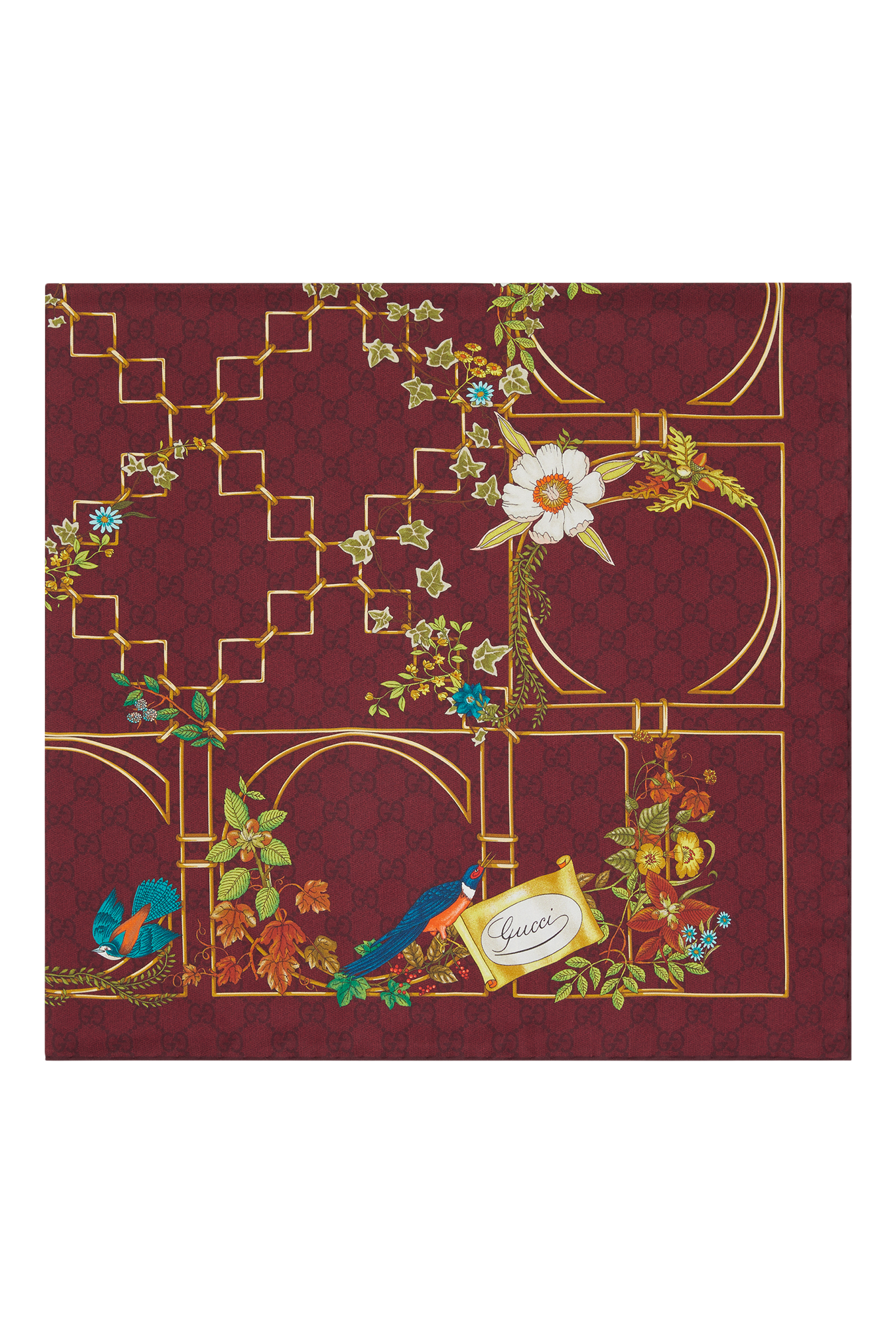 Printed Silk Twill Carr&eacute;