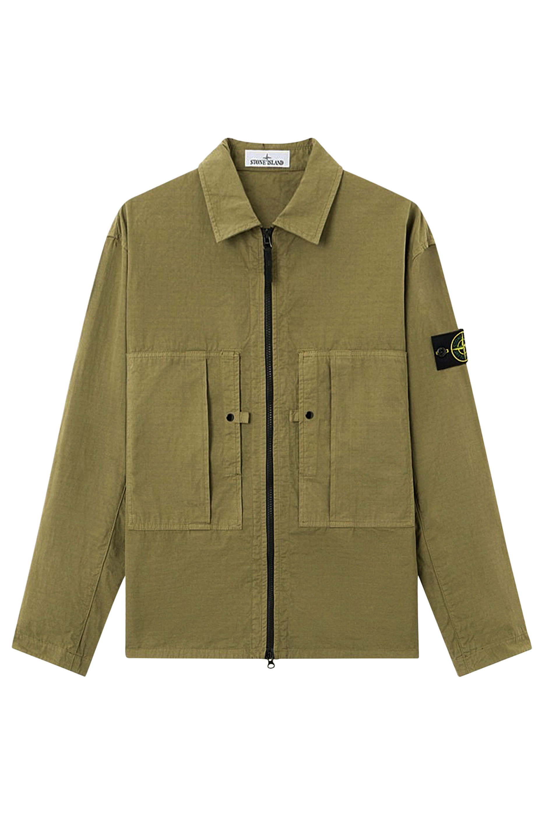 Zip-Up Pocket Overshirt