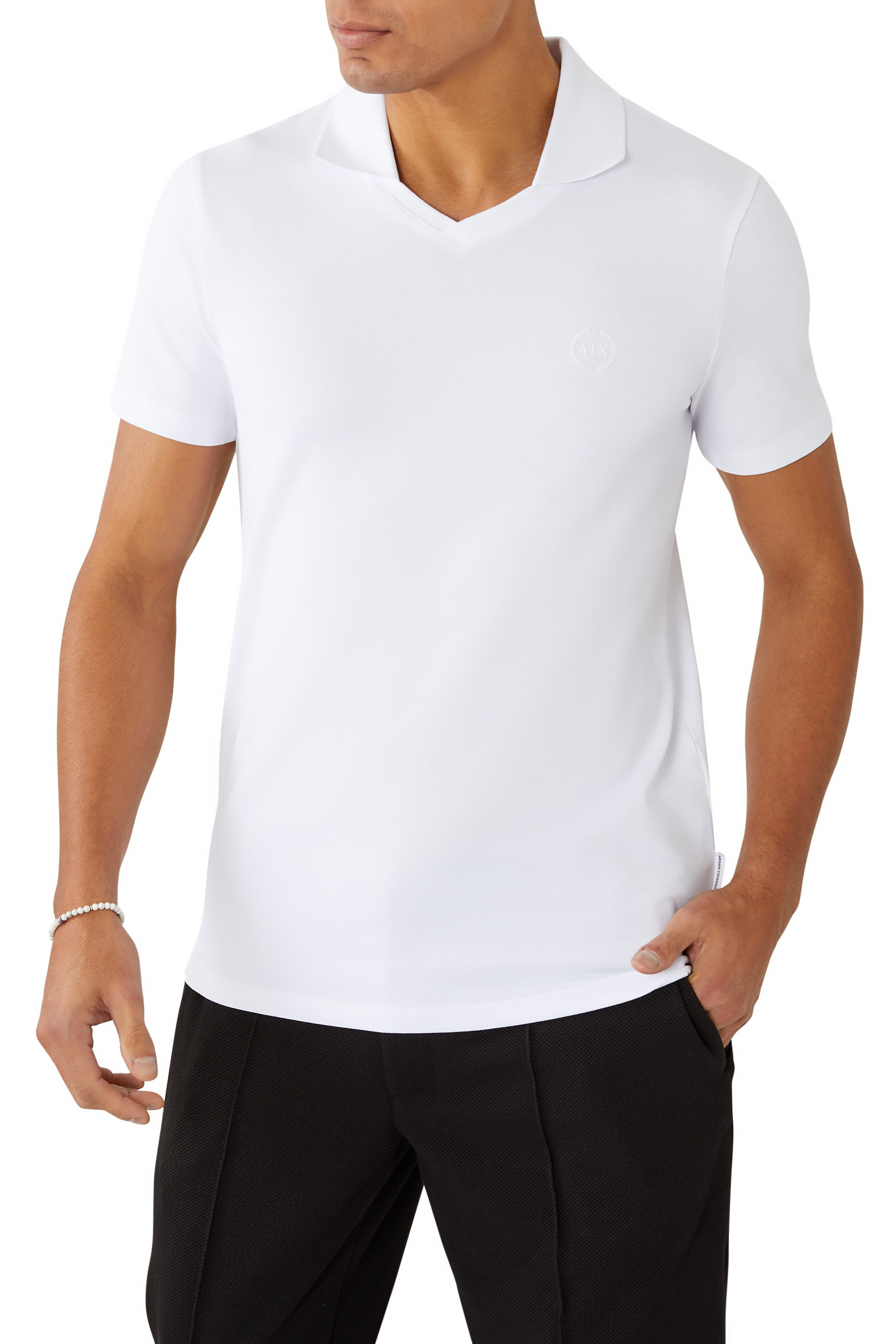 Wide Collar Polo Shirt