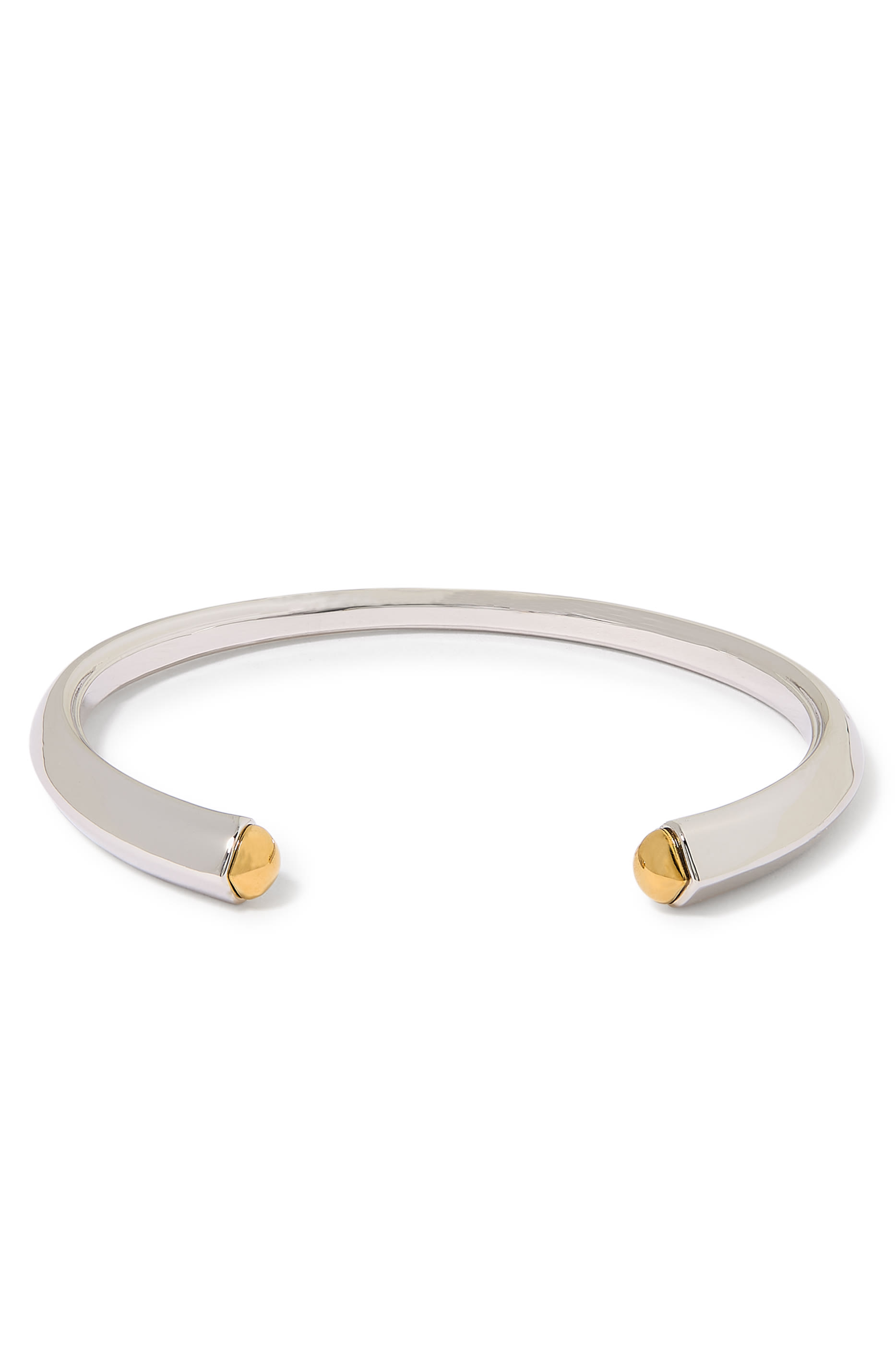 Sculpted Spade Cuff, Plated Metal