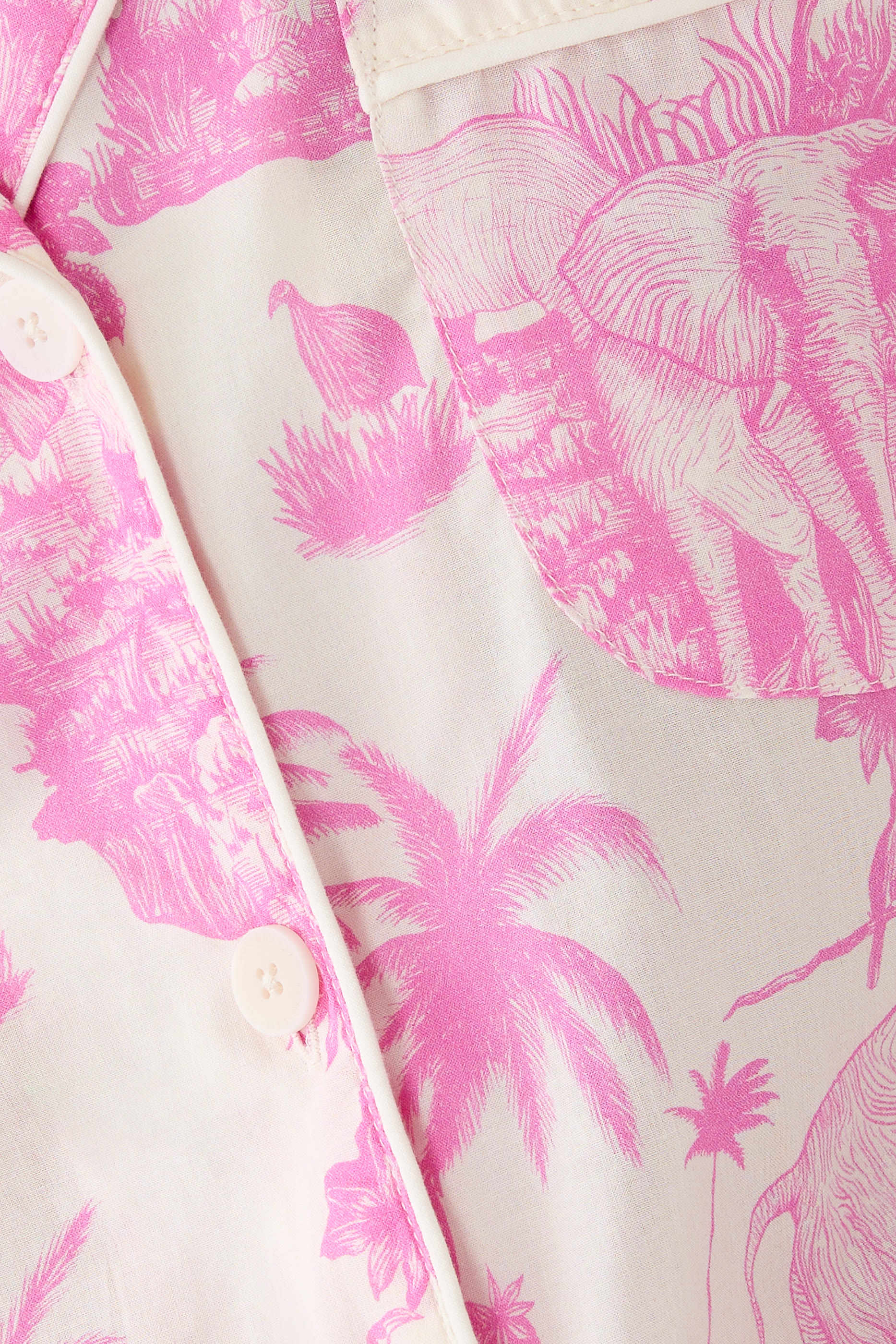 Elephant-Print Long Pajama Set