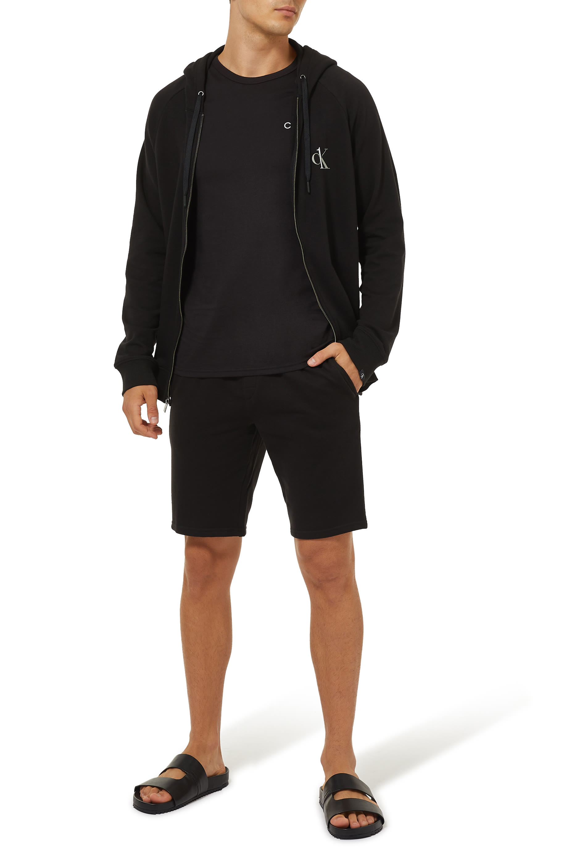 CK One Zip-Up Logo Hoodie