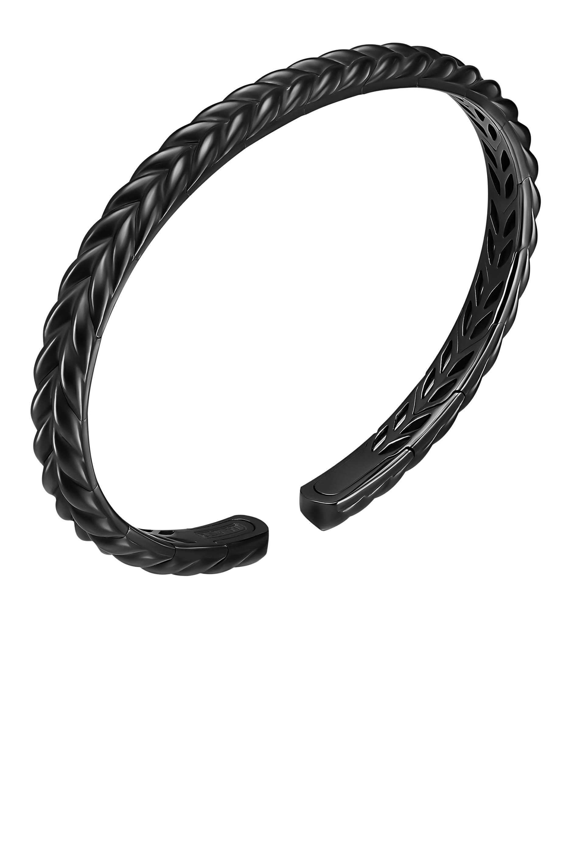 Chevron Flex Bracelet, Black Titanium