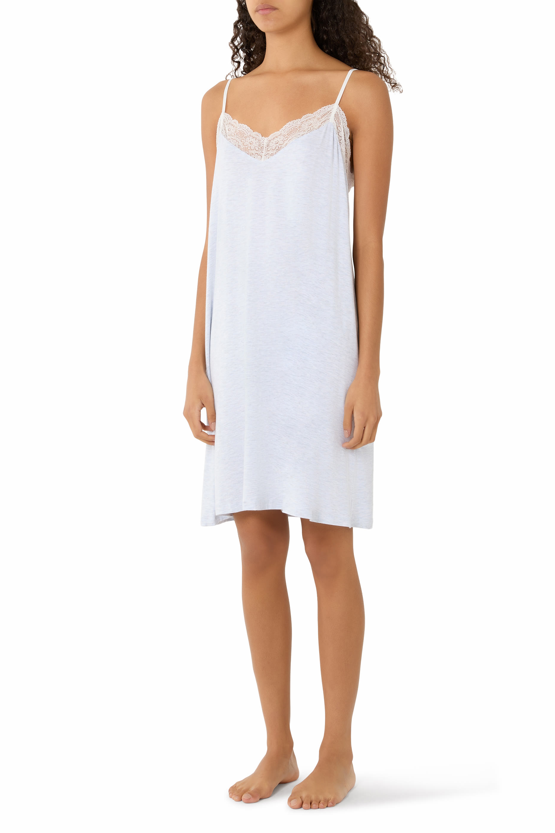 Jersey Deep Lace Cami Nightie