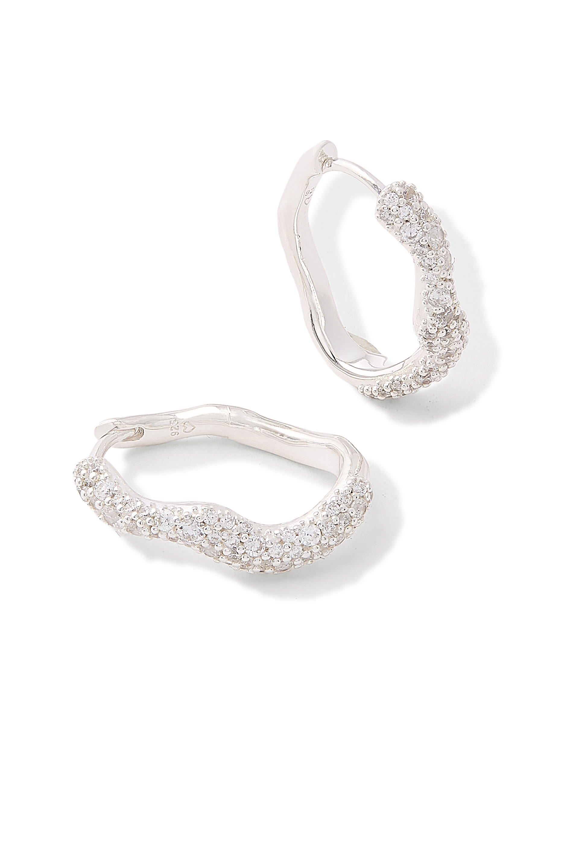 Molten Snow Small Hoop Earrings