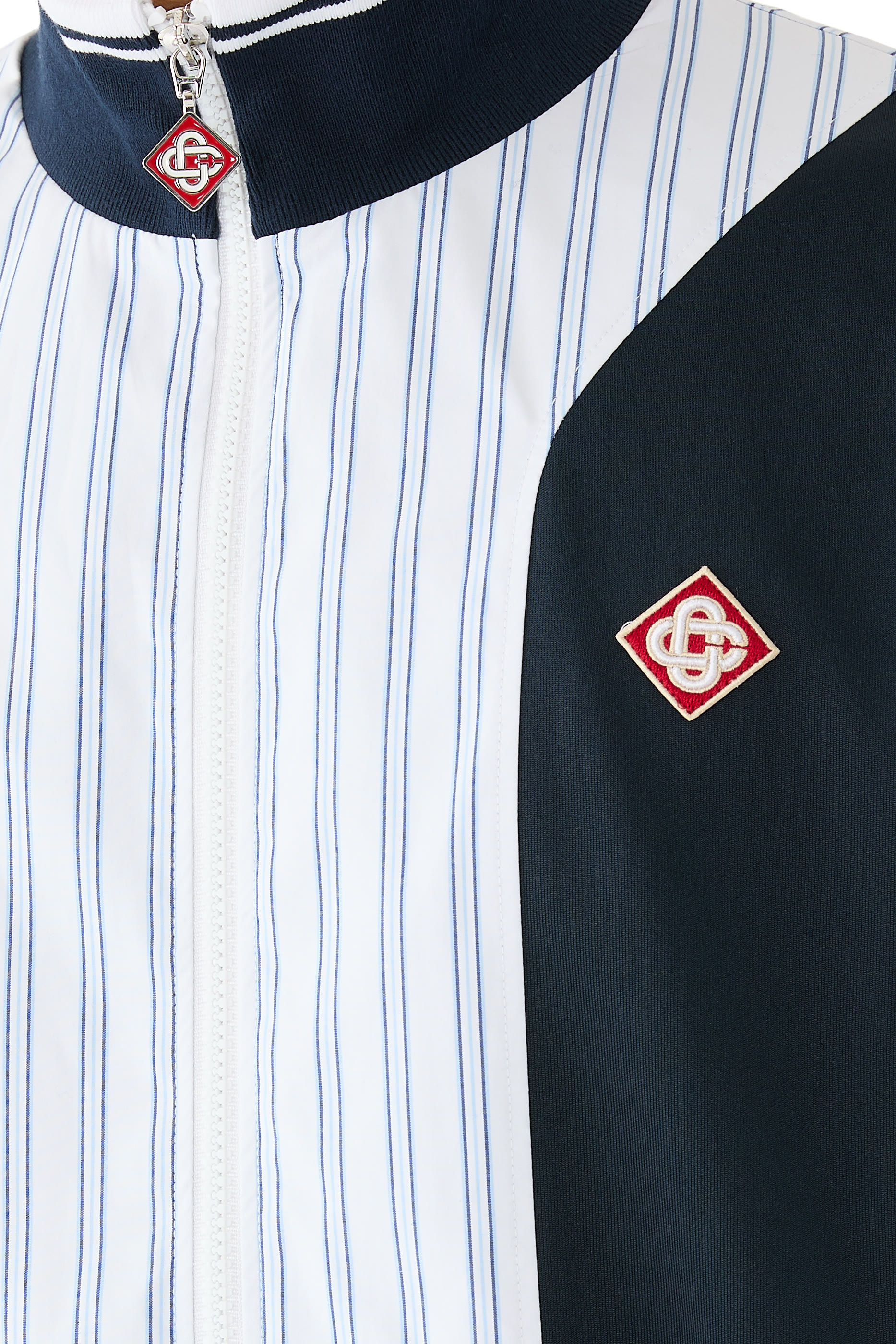 Pinstripe Panelled Track Jacket