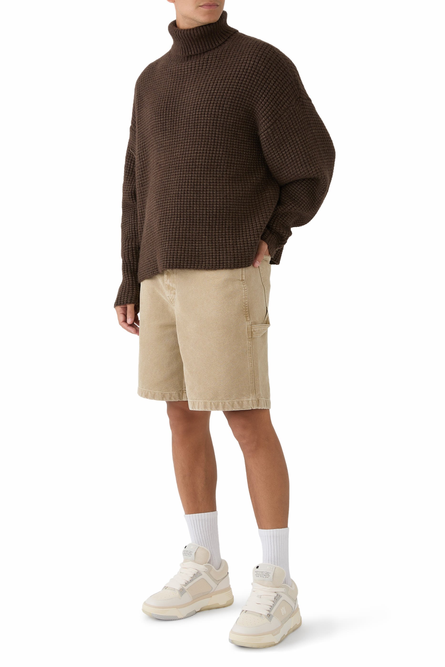 MA-1 Panelled Leather Sneakers