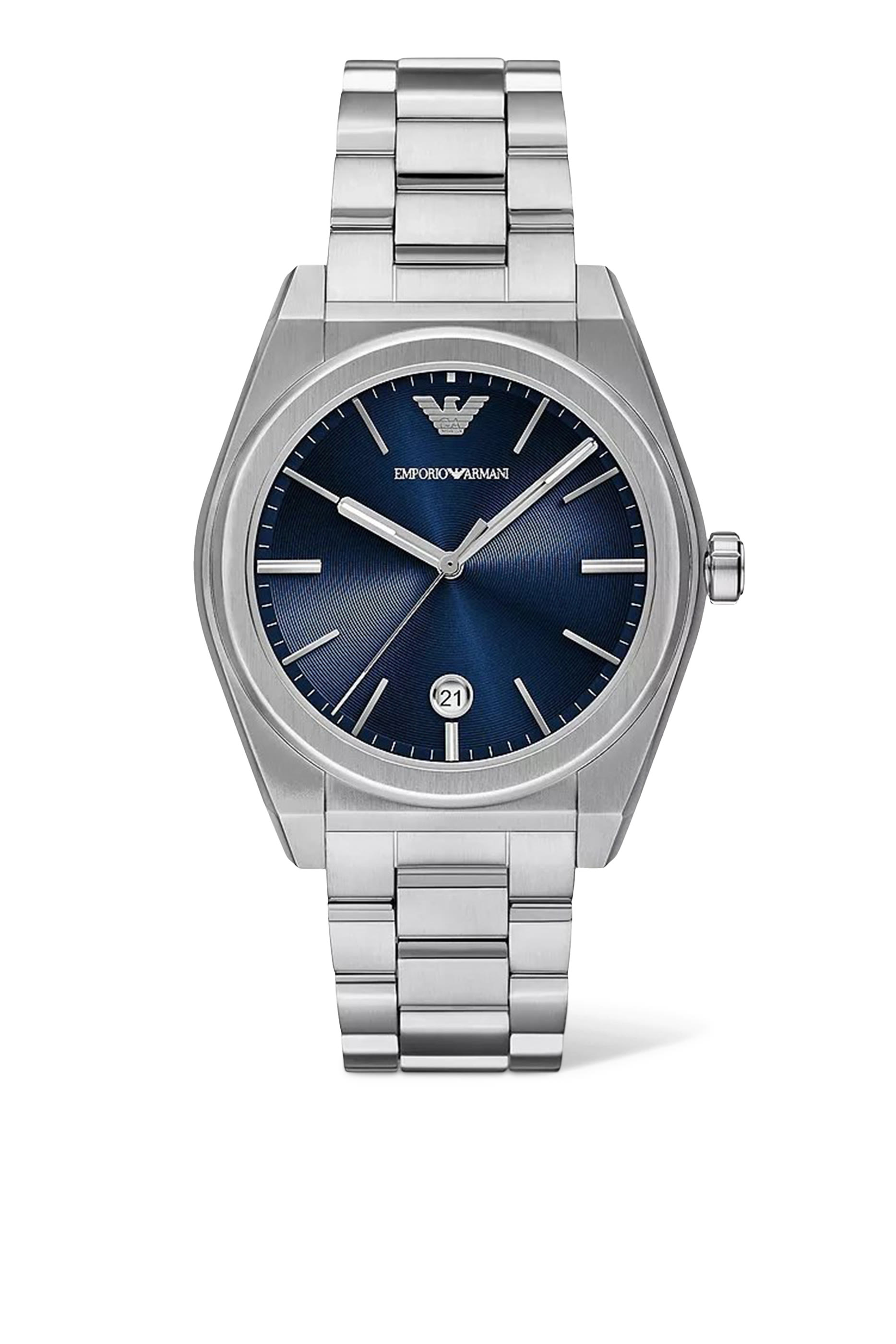Three-Hand Date Stainless Steel Watch