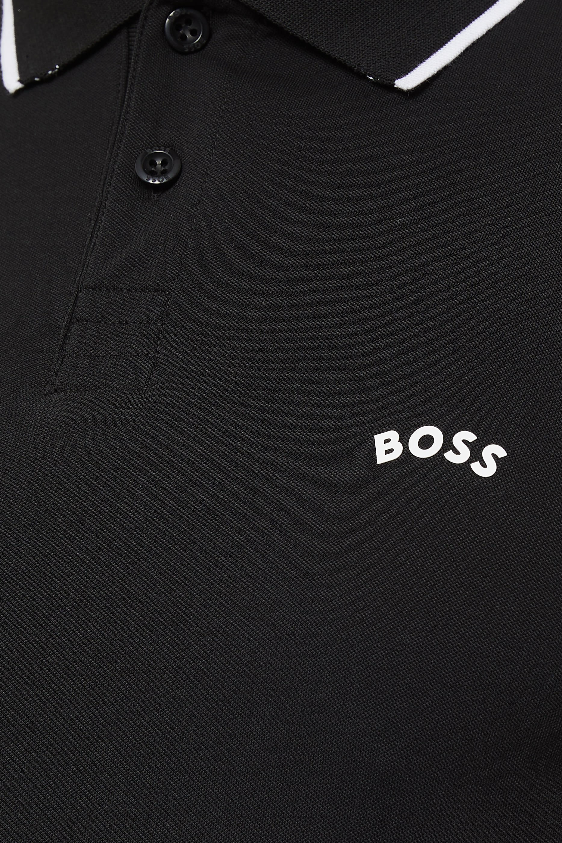 Slim-Fit Polo Shirt In Stretch Piqué With Curved Logo