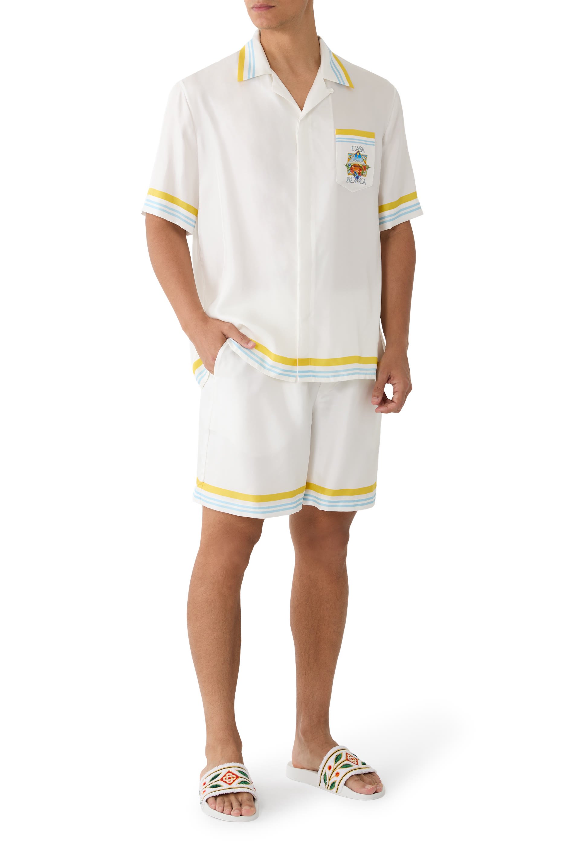 Tennis Landscape Silk Shorts 