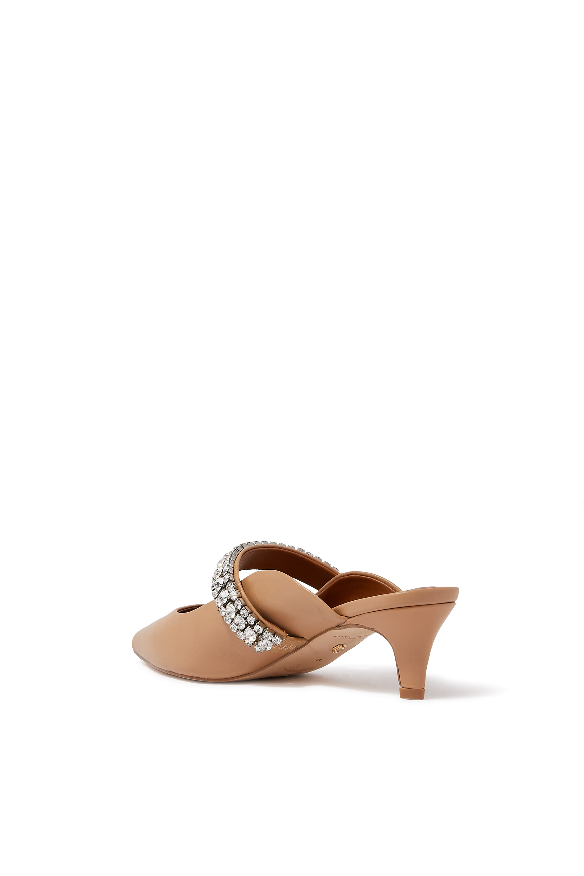 Duchess Crystal Leather Mules