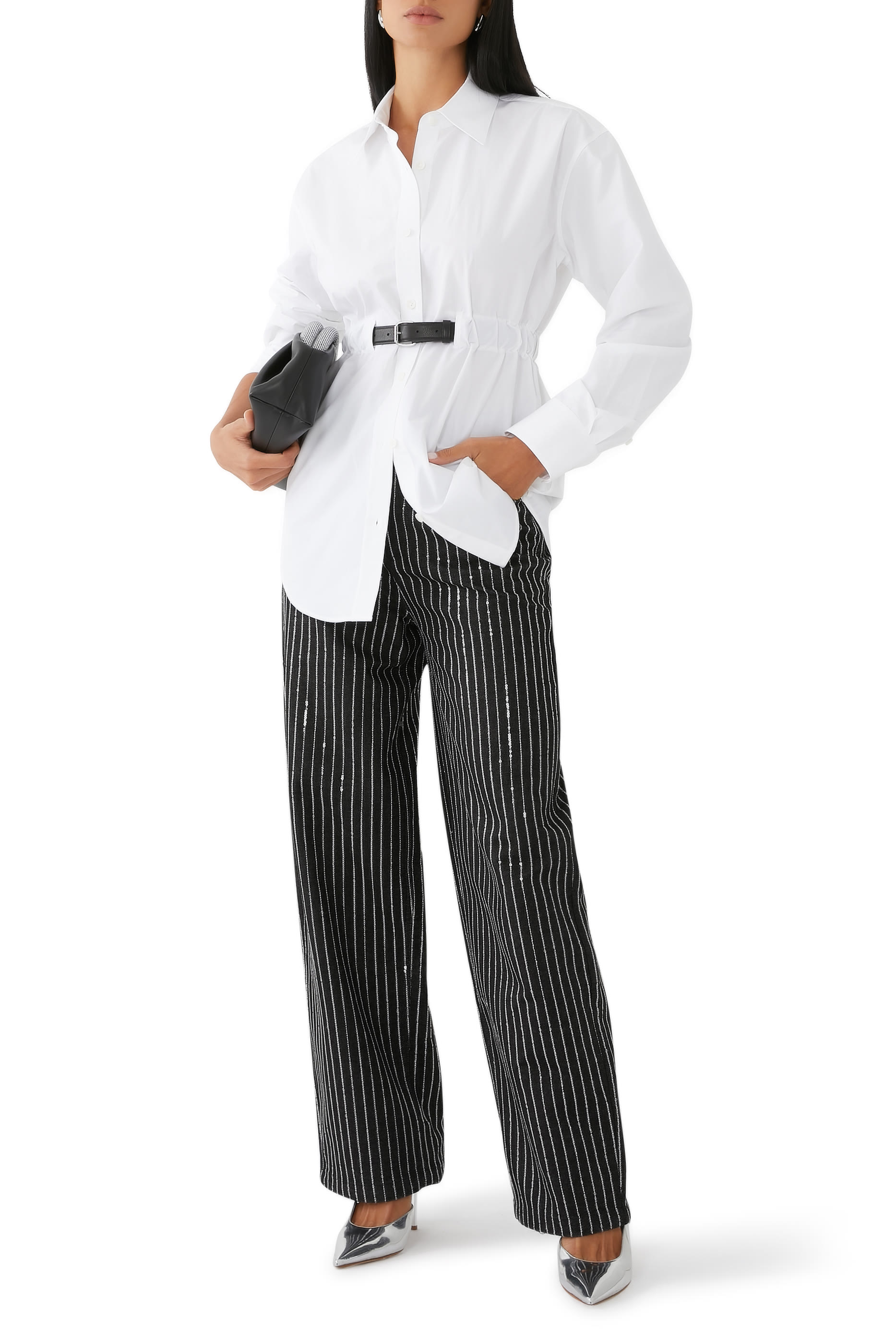 Button Down Belted Tunic