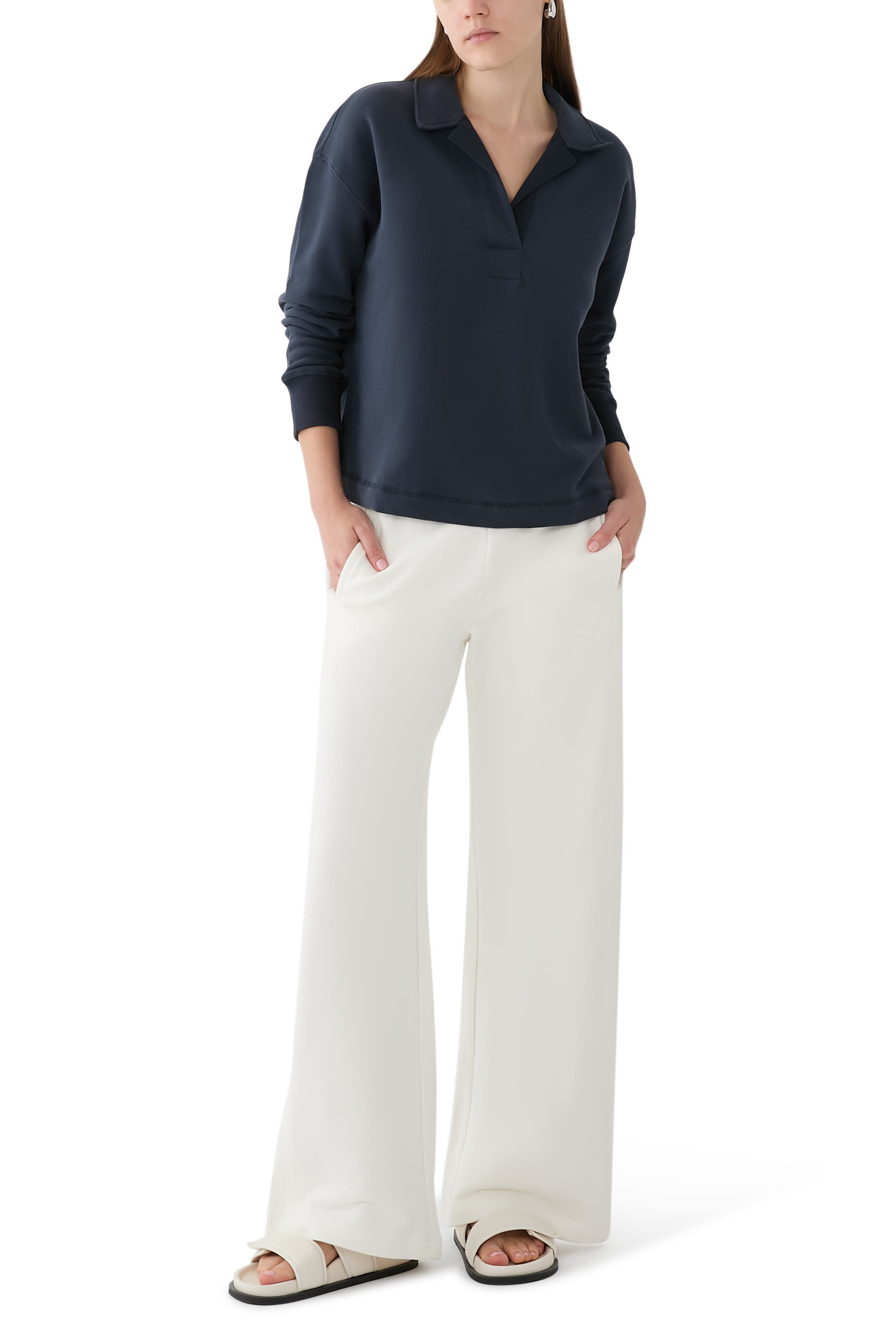 Travel Collared Sweatshirt Organic Cotton