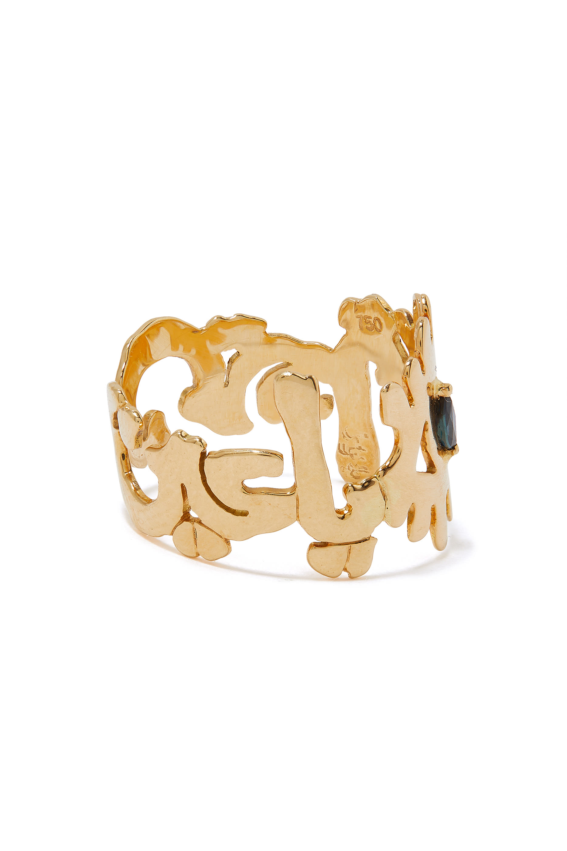 Evil Eye YA EIN, 18K Gold & Sapphire