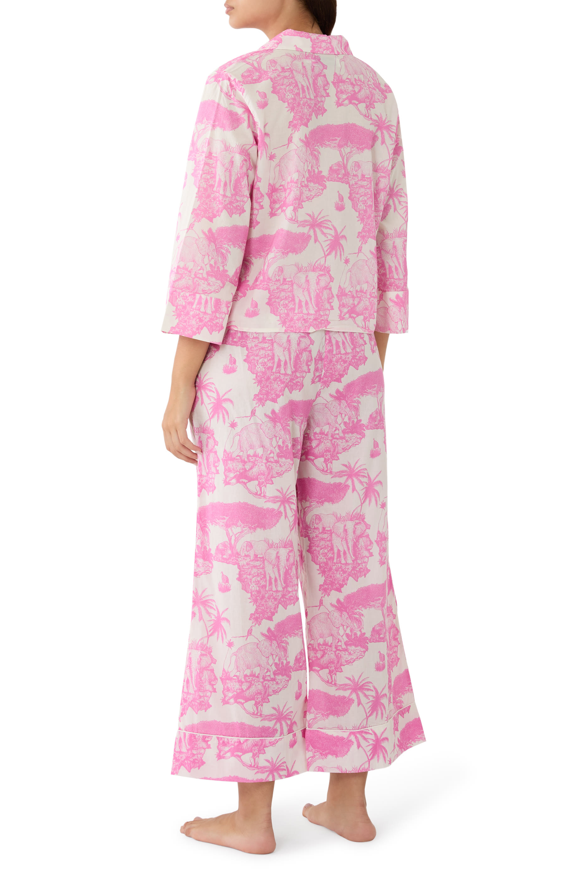 Jaguar Boxy Shirt and Wide-Leg Trousers Set