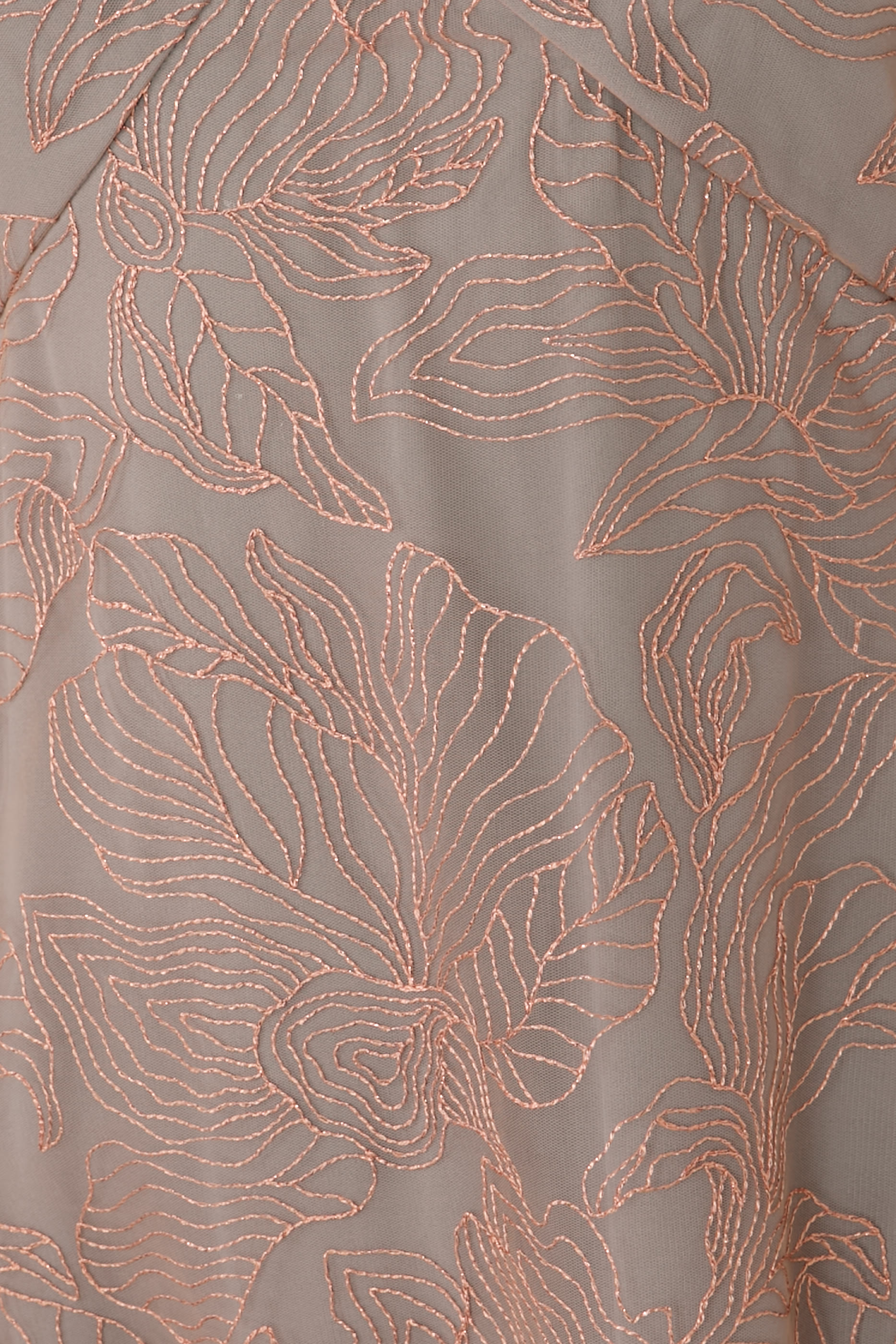 Lurex Flower Embroidery Tulle Dress