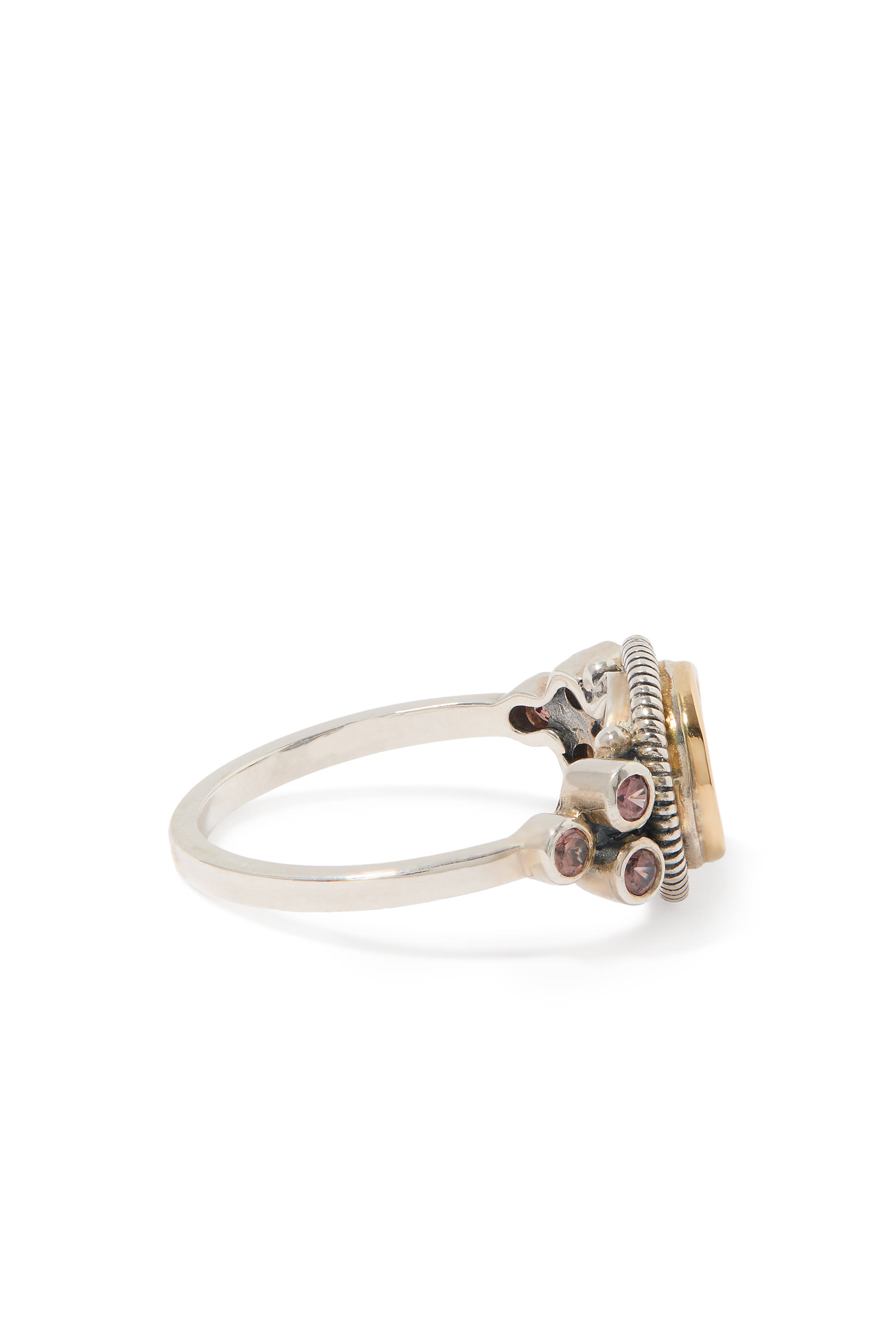 The Happiness Ring, 18K Yellow Gold & Sterling Silver with Zircon