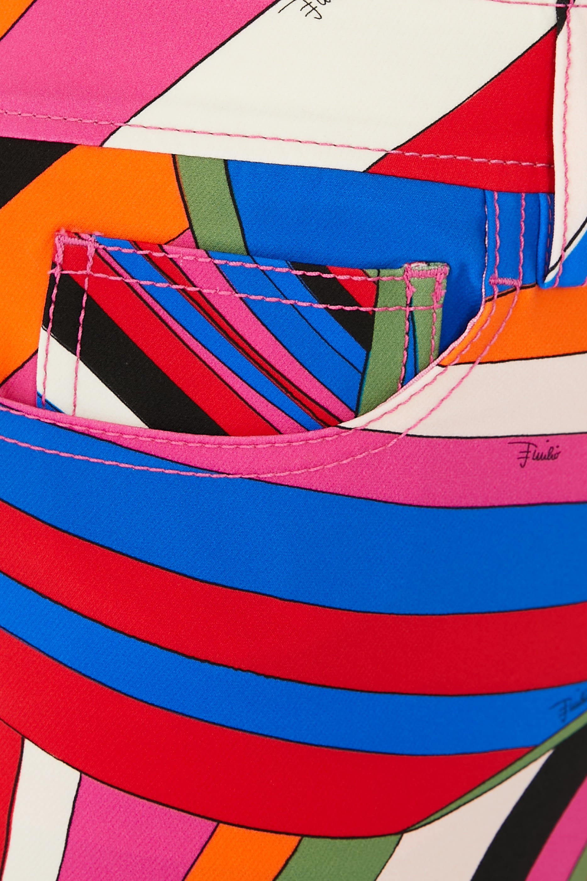 Iride-Print Silk Pants