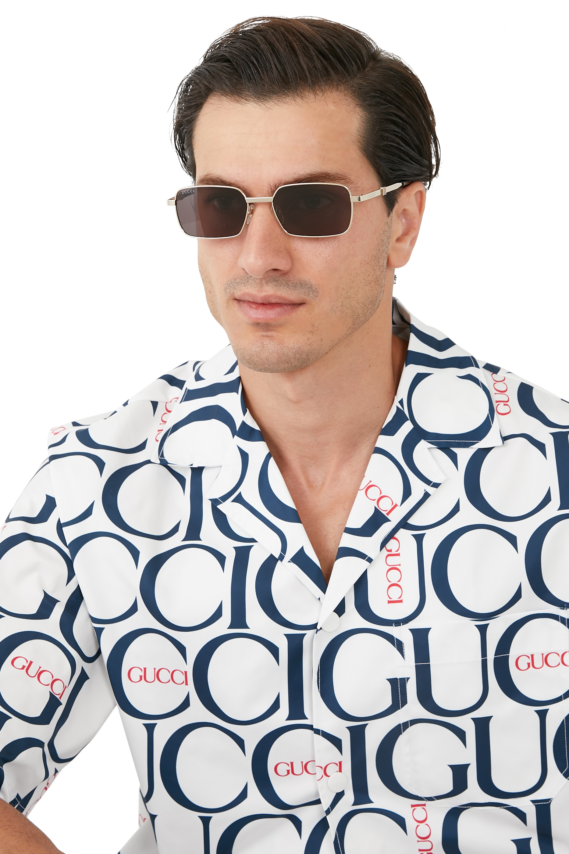 Rectangular-Frame Sunglasses