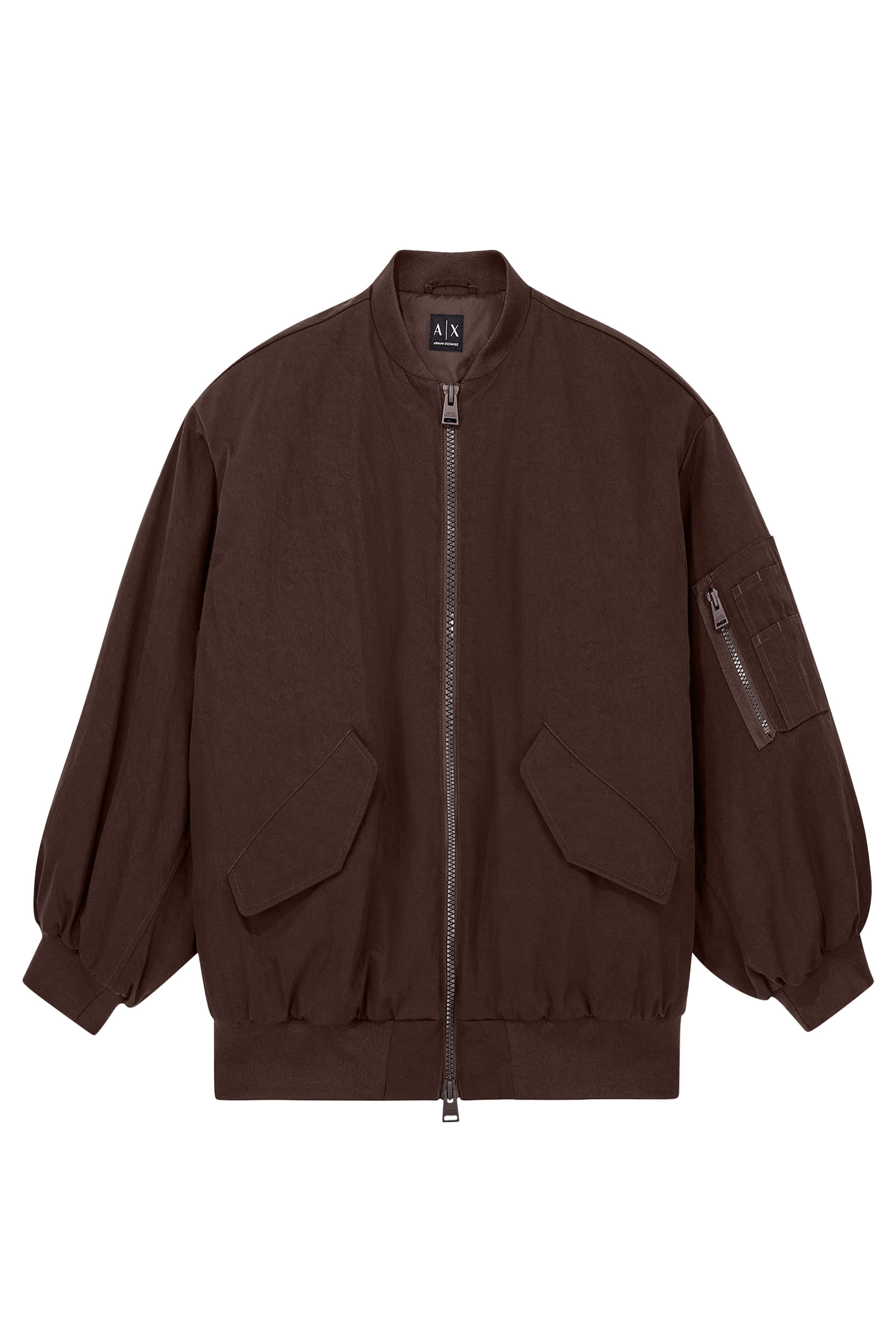 Ribbed Trim Blouson Jacket