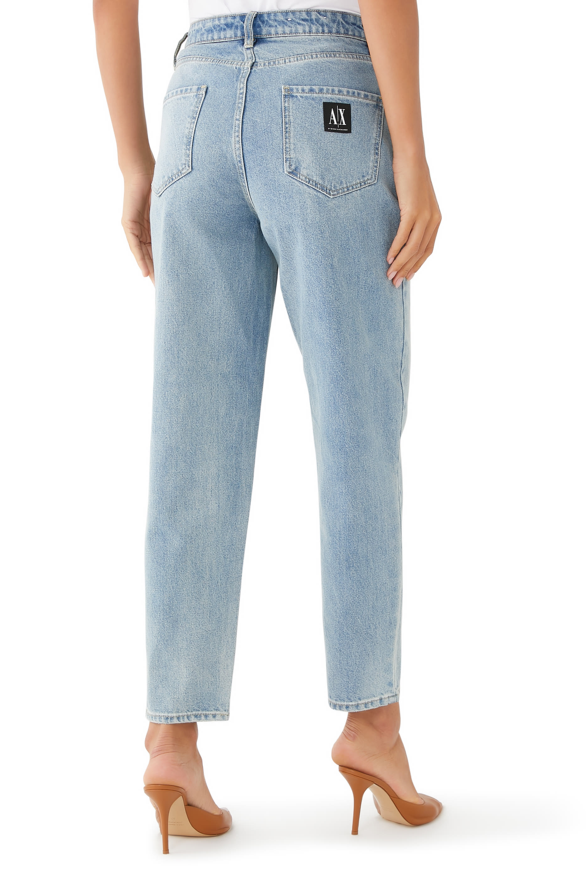 Carrot-Fit Straight-Leg Denim Jeans