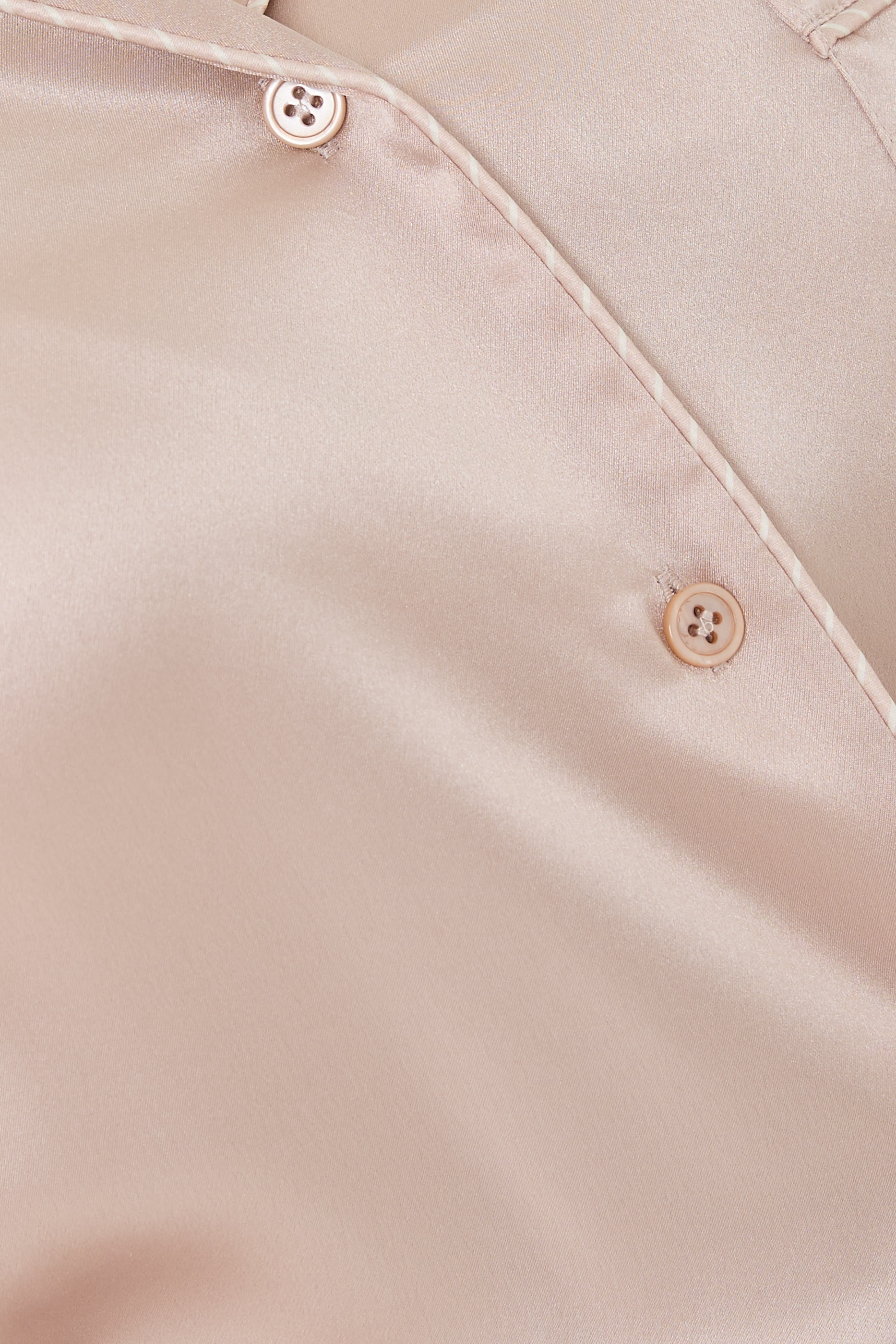 Silk Stripe Piped Pajama Set