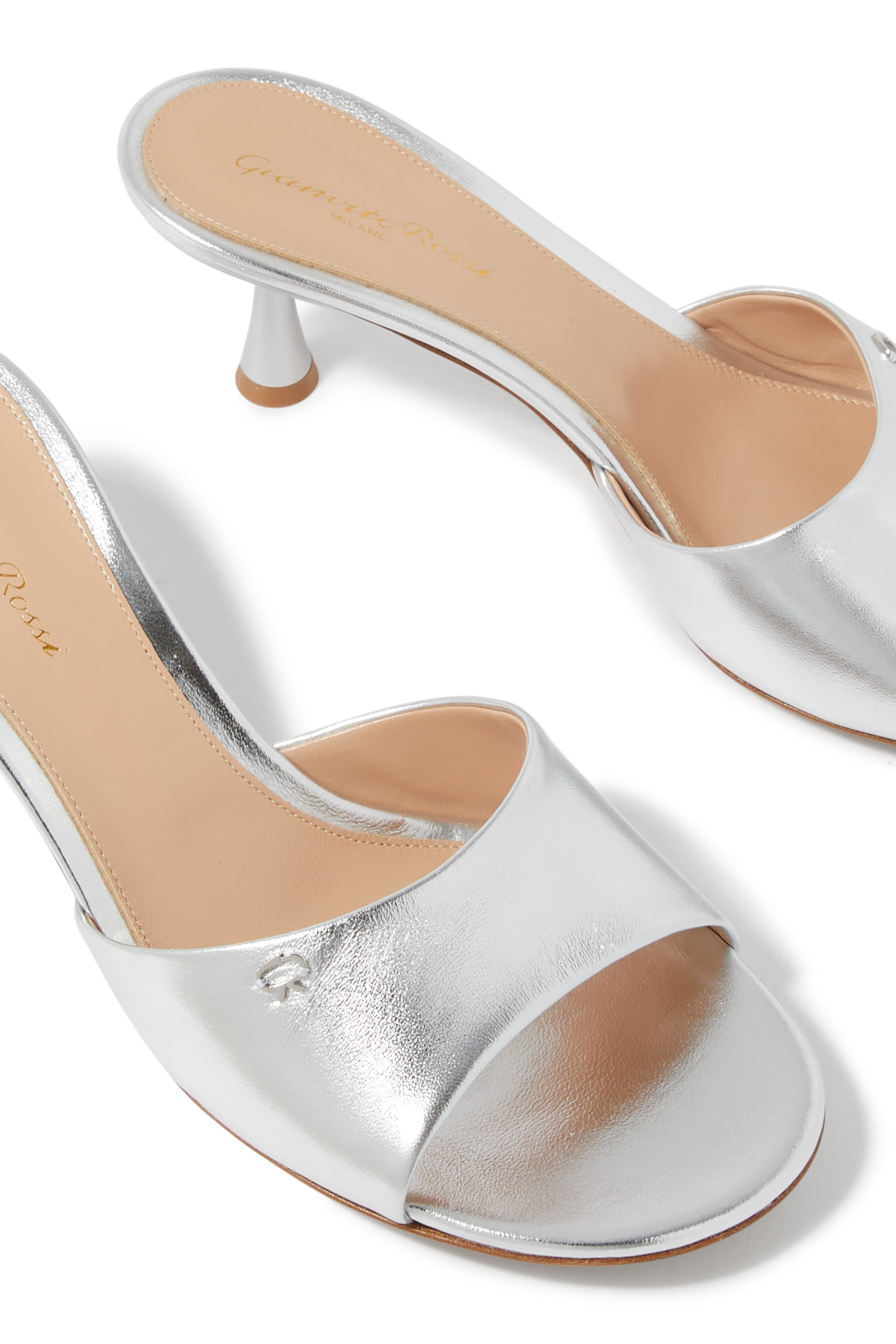Ascent 55 Metallic Leather Mules