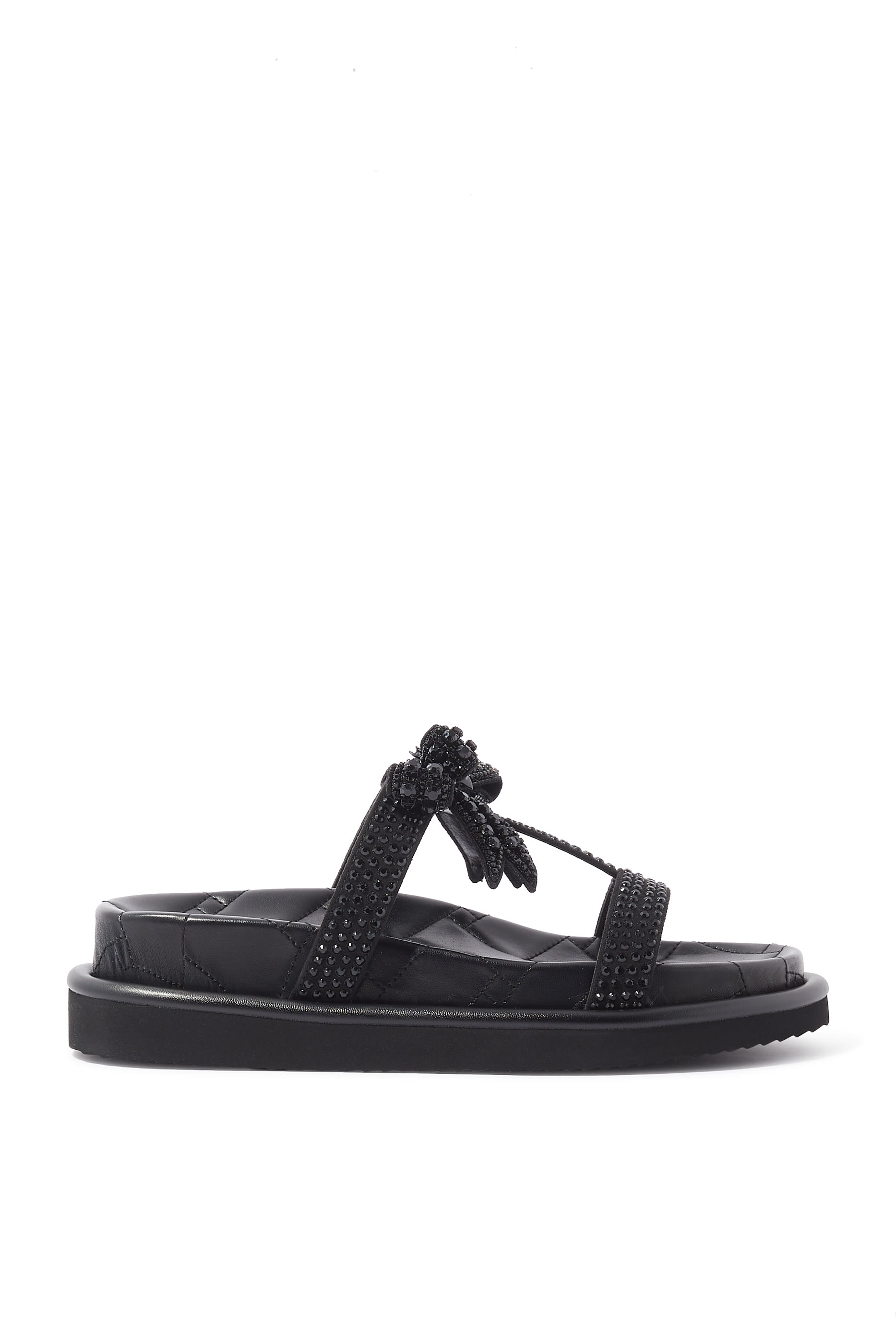 Orson Drench Crystal Bow Sandals