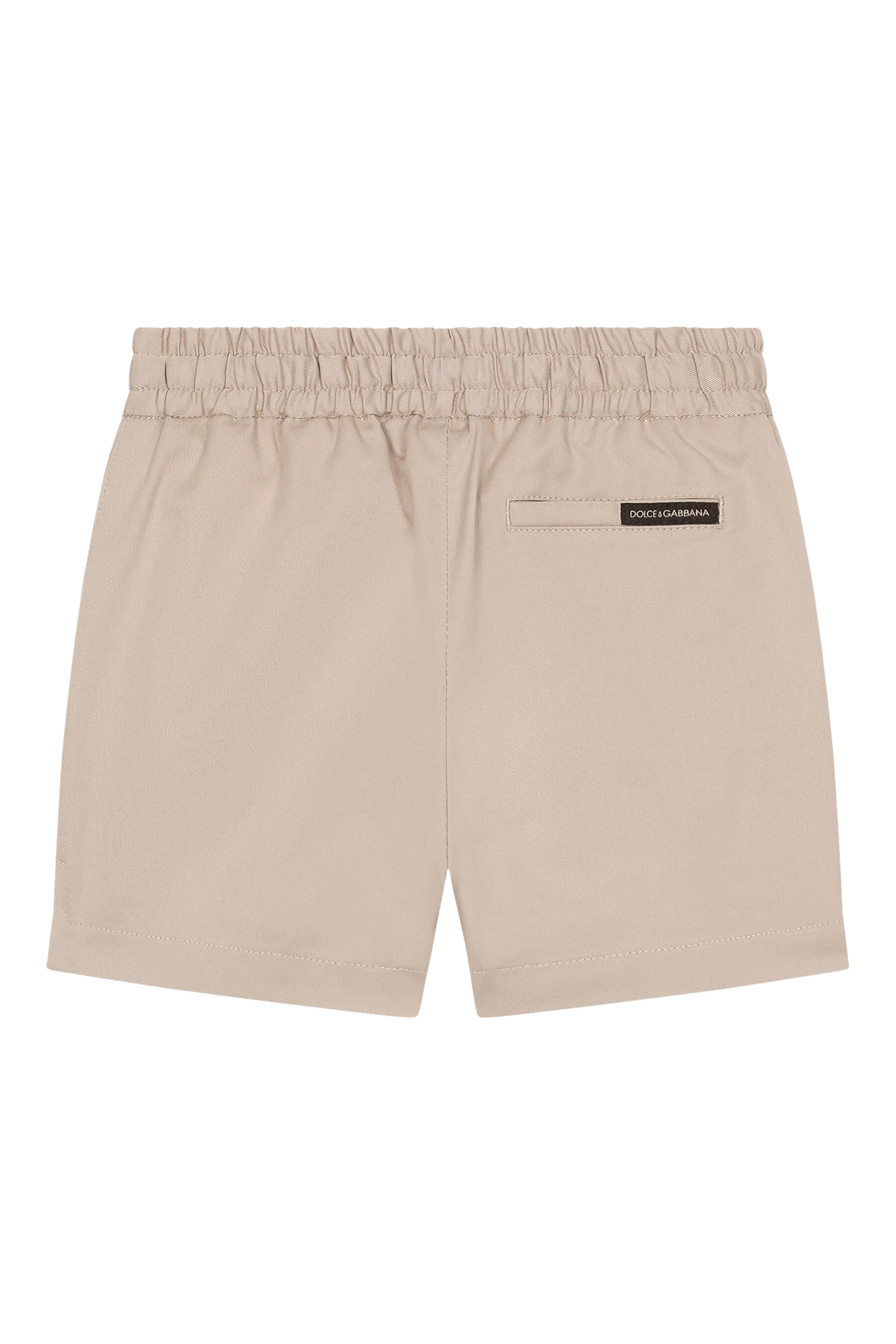 Kids Gabardine Shorts with Branded Label
