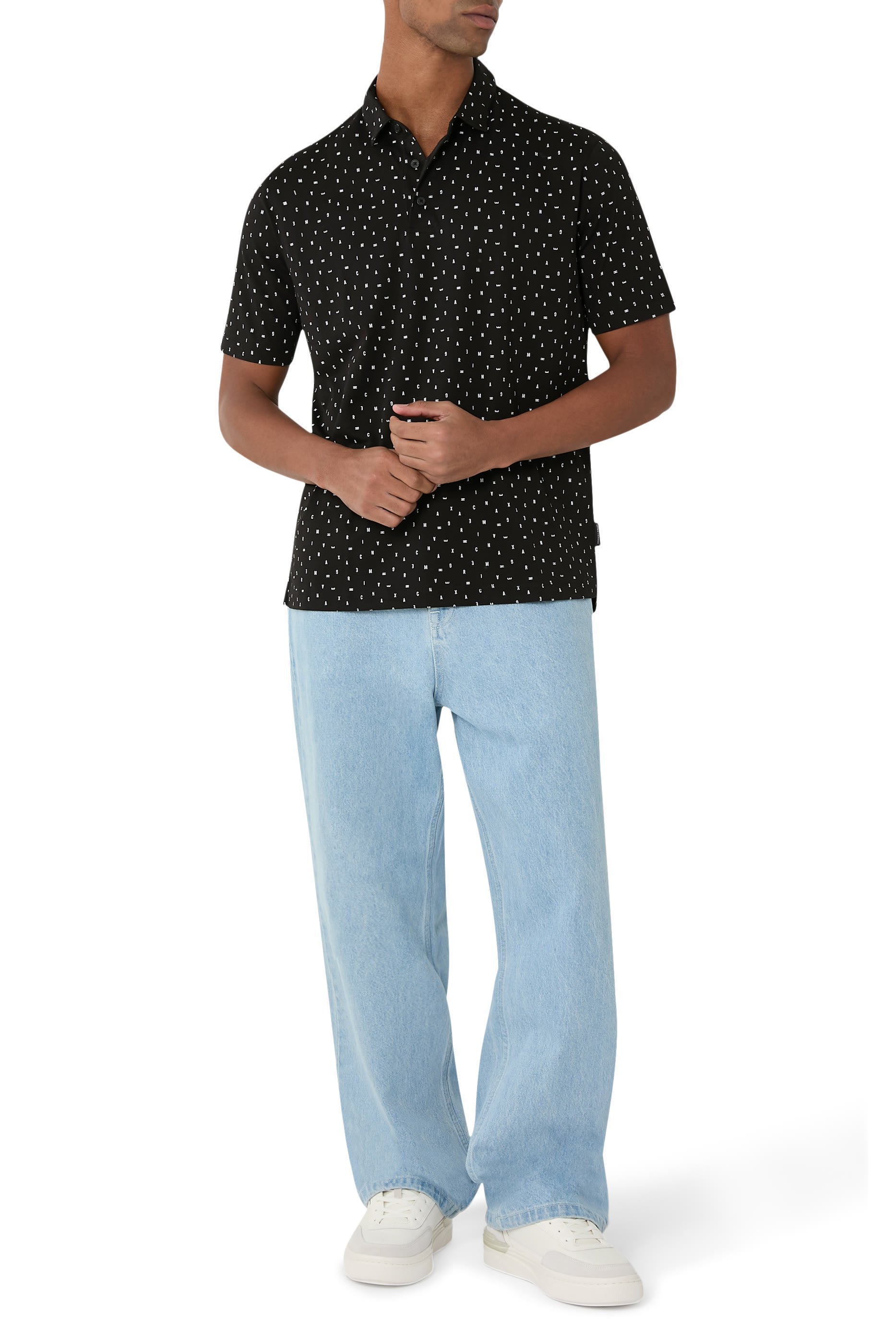 Logo Pattern Polo Shirt