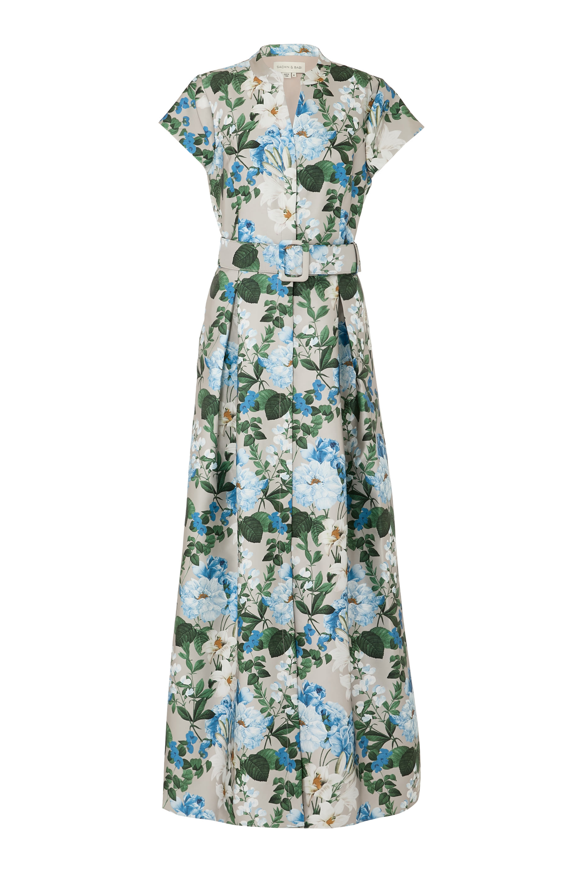 Marta Floral Belted Gown