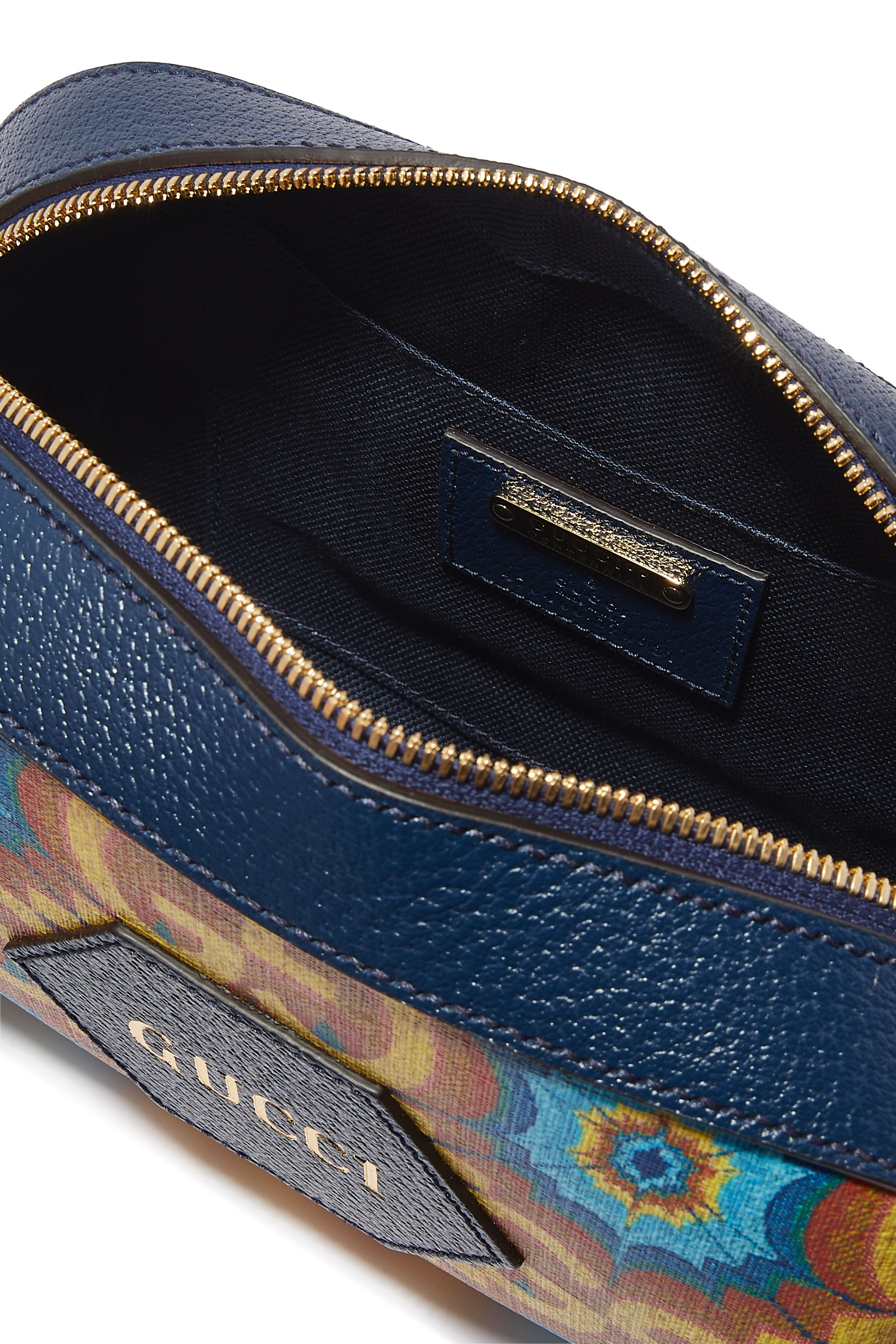 Gucci 100 Messenger Bag in Blue and Orange Supreme Canvas