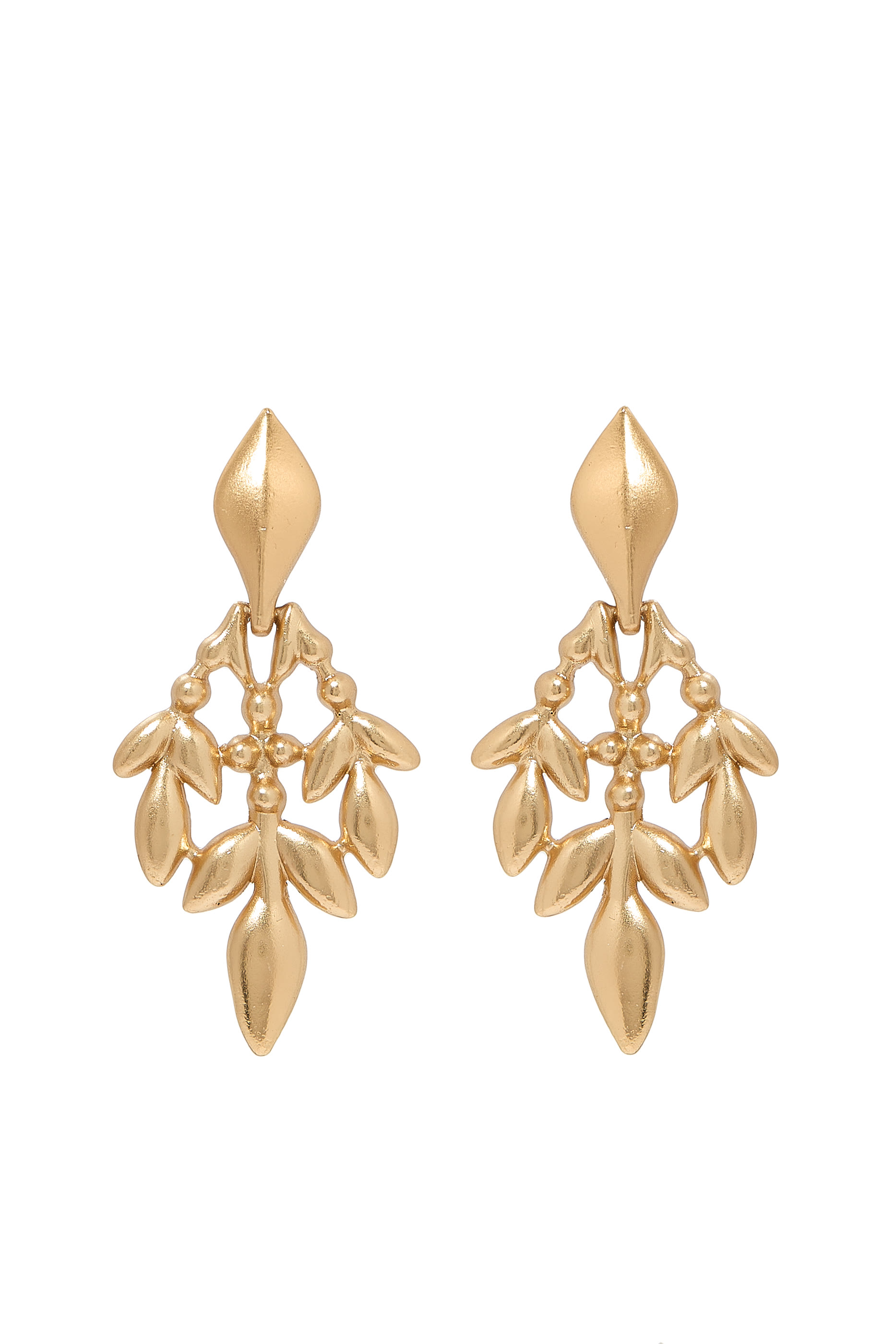 Aolea Earrings, Gold-Plated Brass