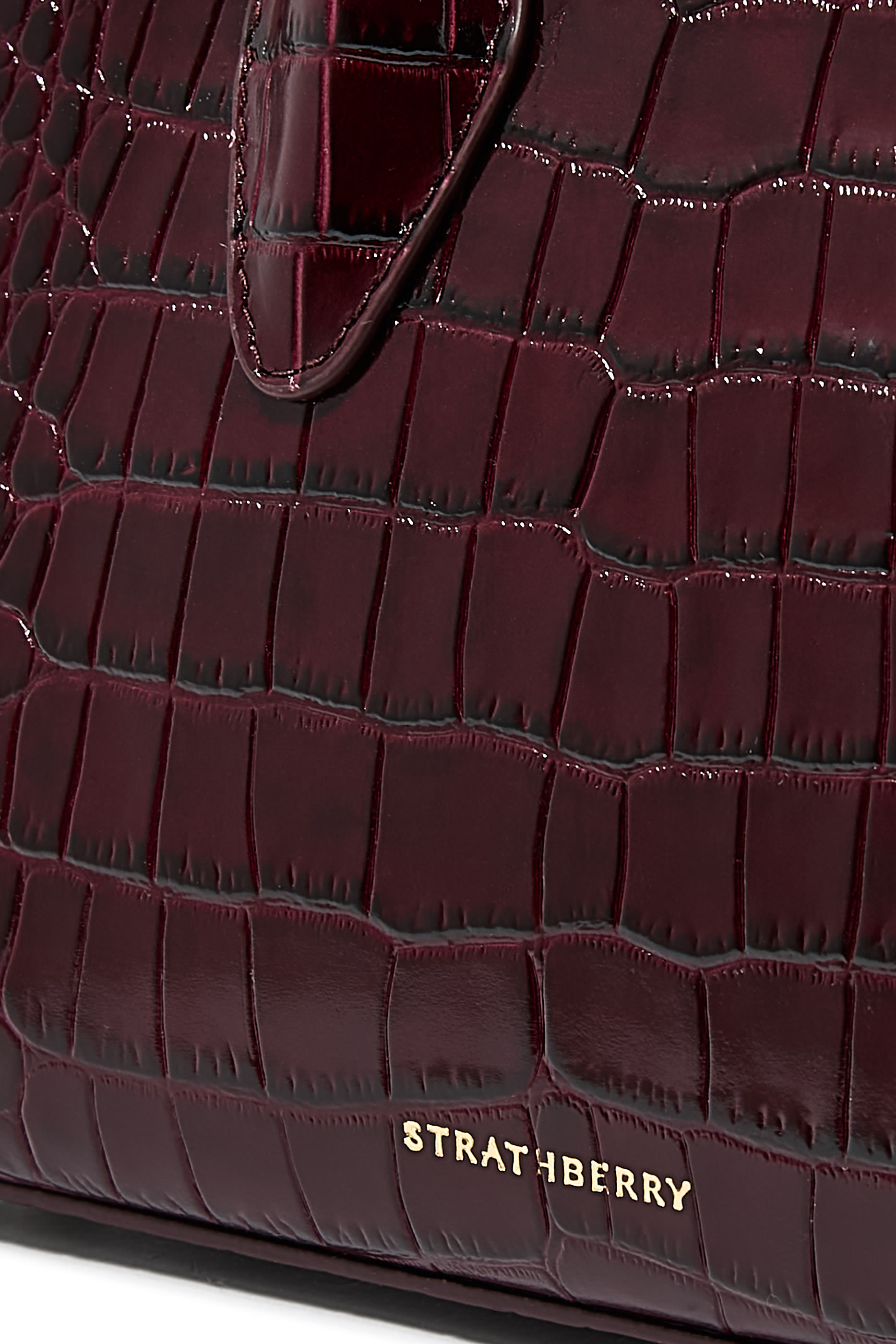 Croc-Embossed Nano Tote Bag