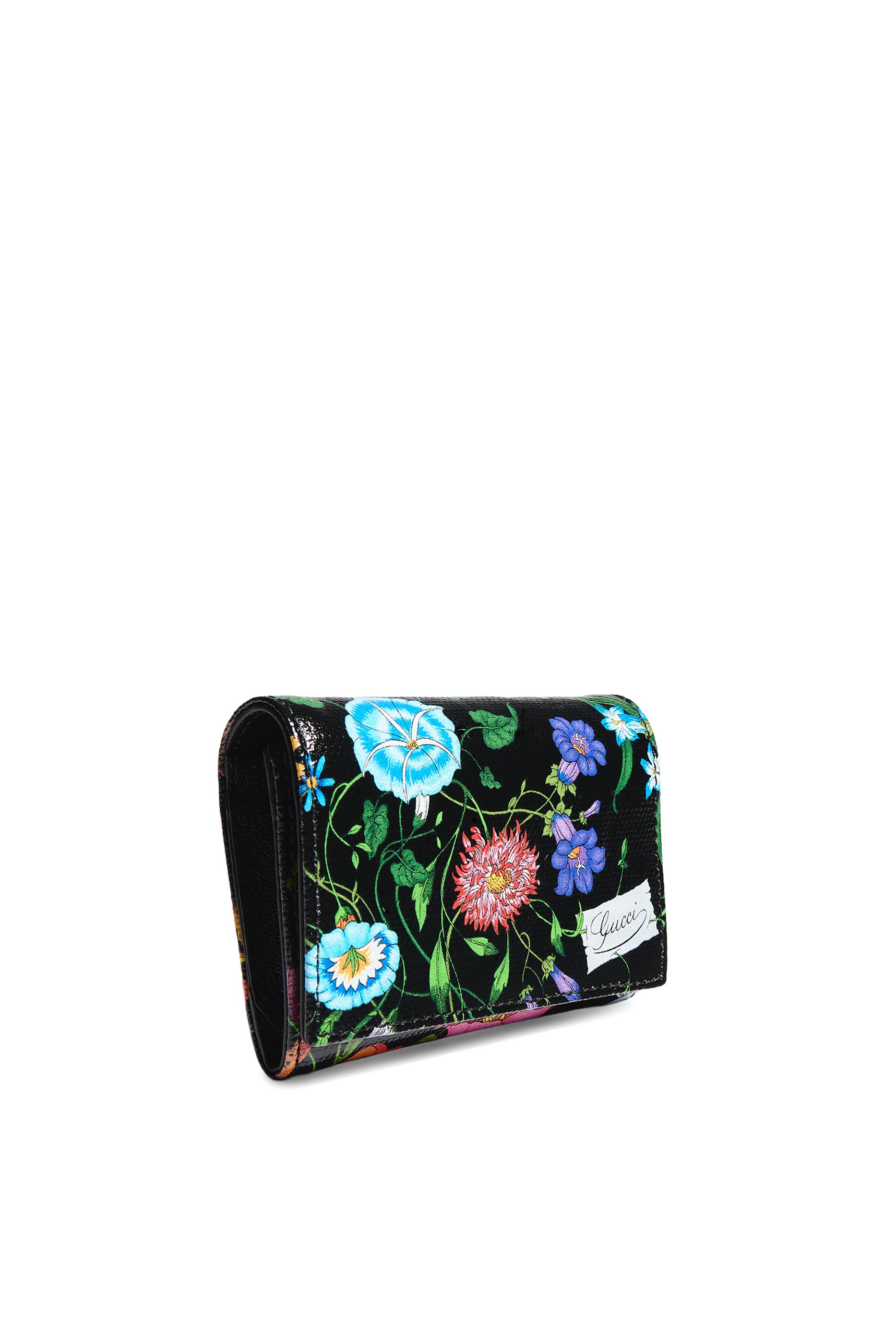 Flora-Motif Bi-Fold Card Case