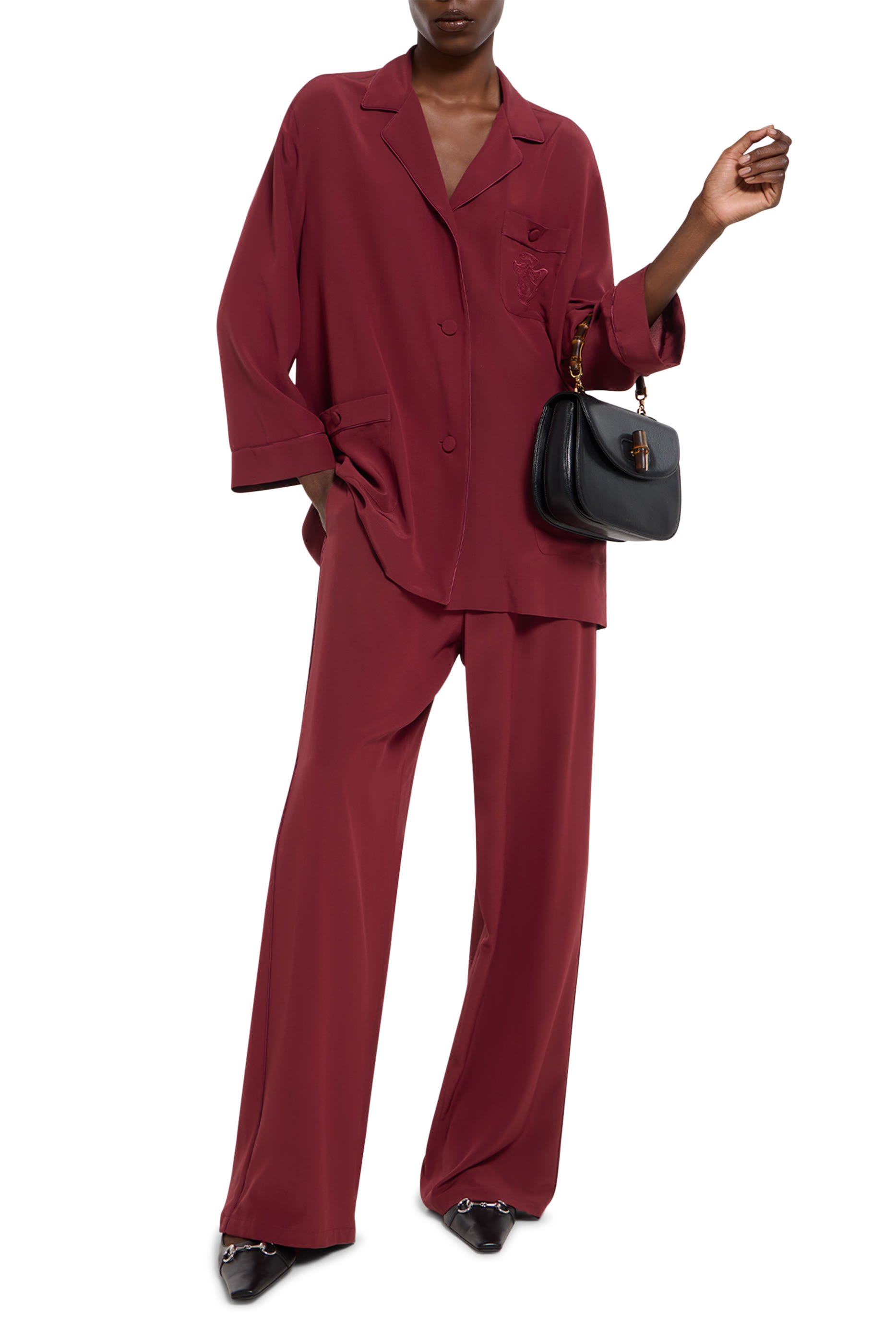 Silk Cr&ecirc;pe De Chine Pants