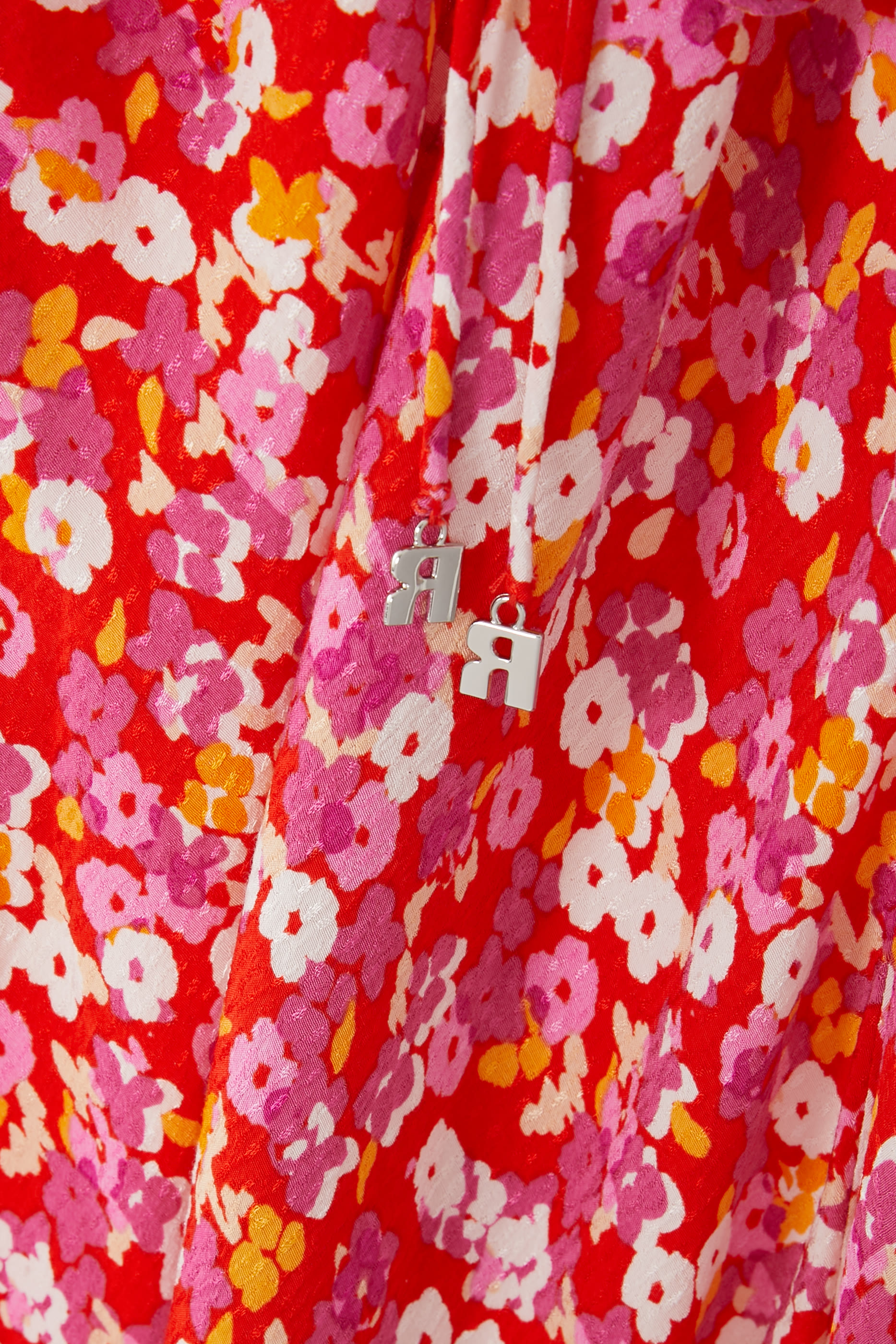 Reina Olga Jacquard Midi Strap Dress